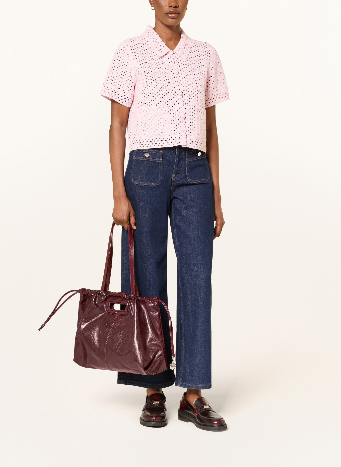 maje Torba na zakupy: CIEMNOCZERWONY