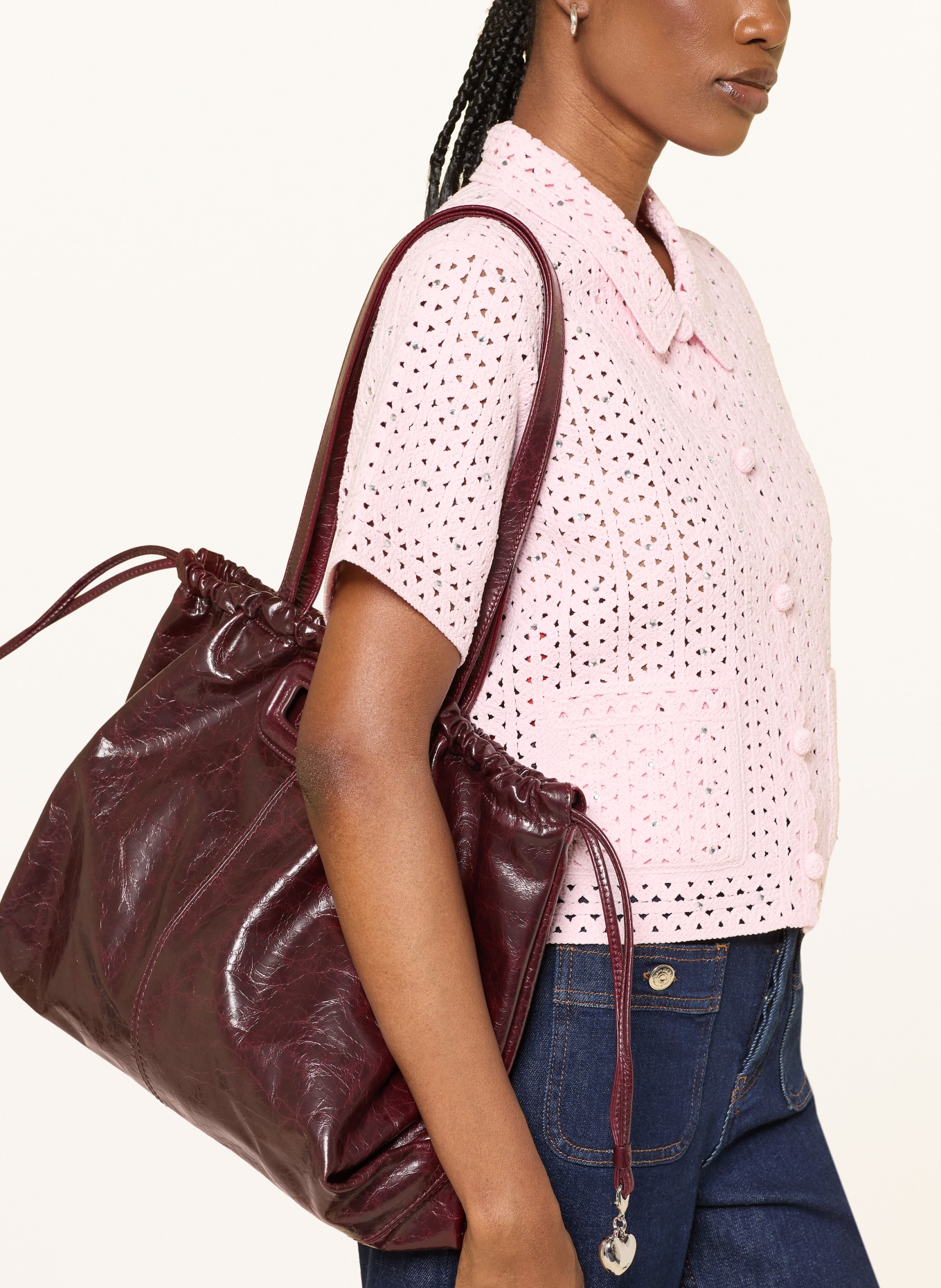 maje Torba na zakupy: CIEMNOCZERWONY