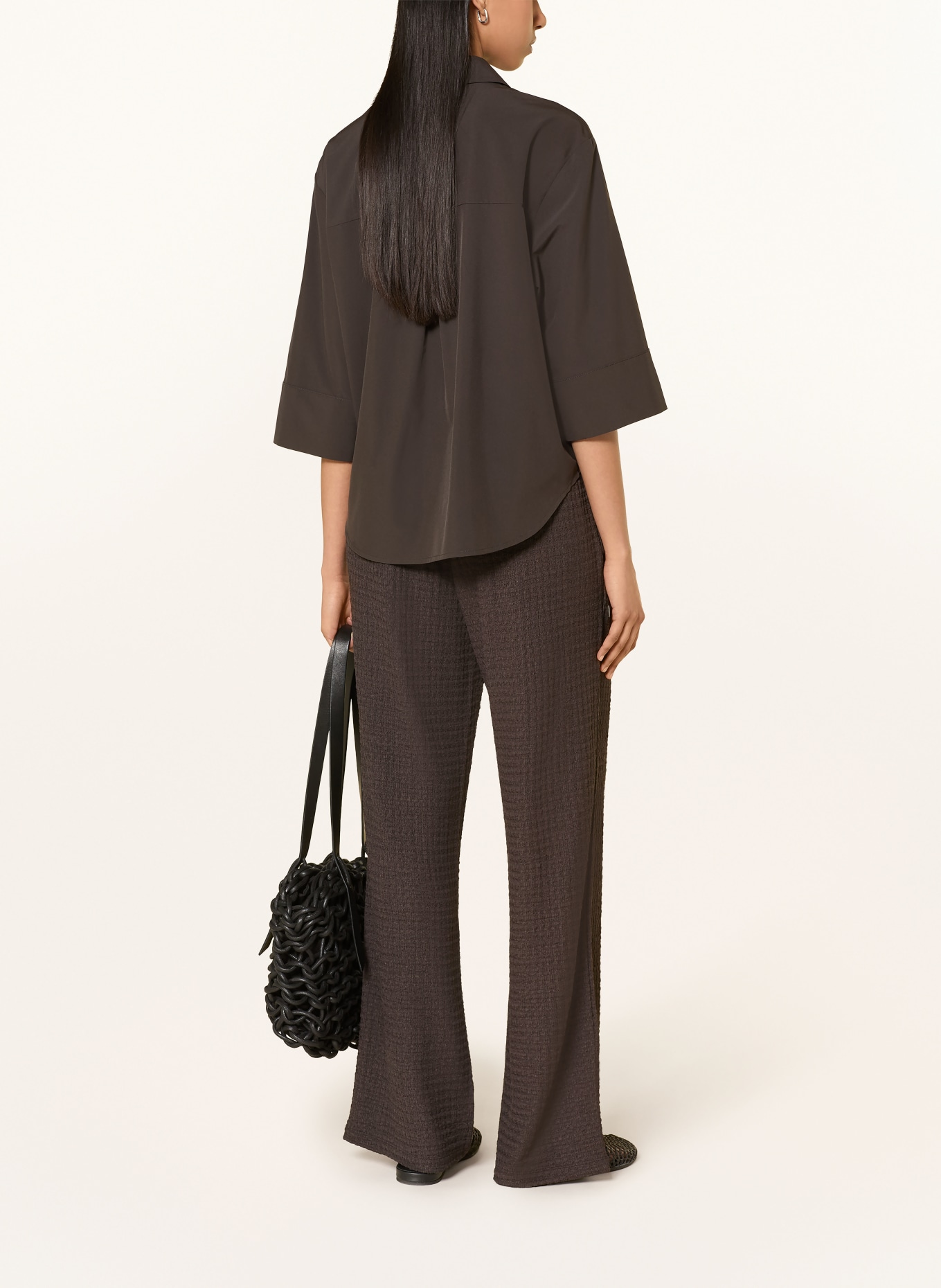 someday ZANARLIE shirt with 3/4 sleeves: DARK BROWN