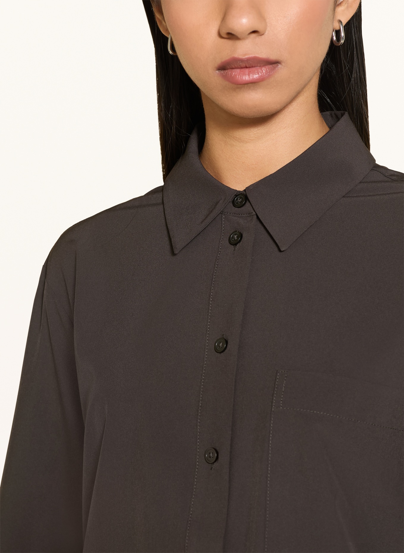 someday ZANARLIE shirt with 3/4 sleeves: DARK BROWN