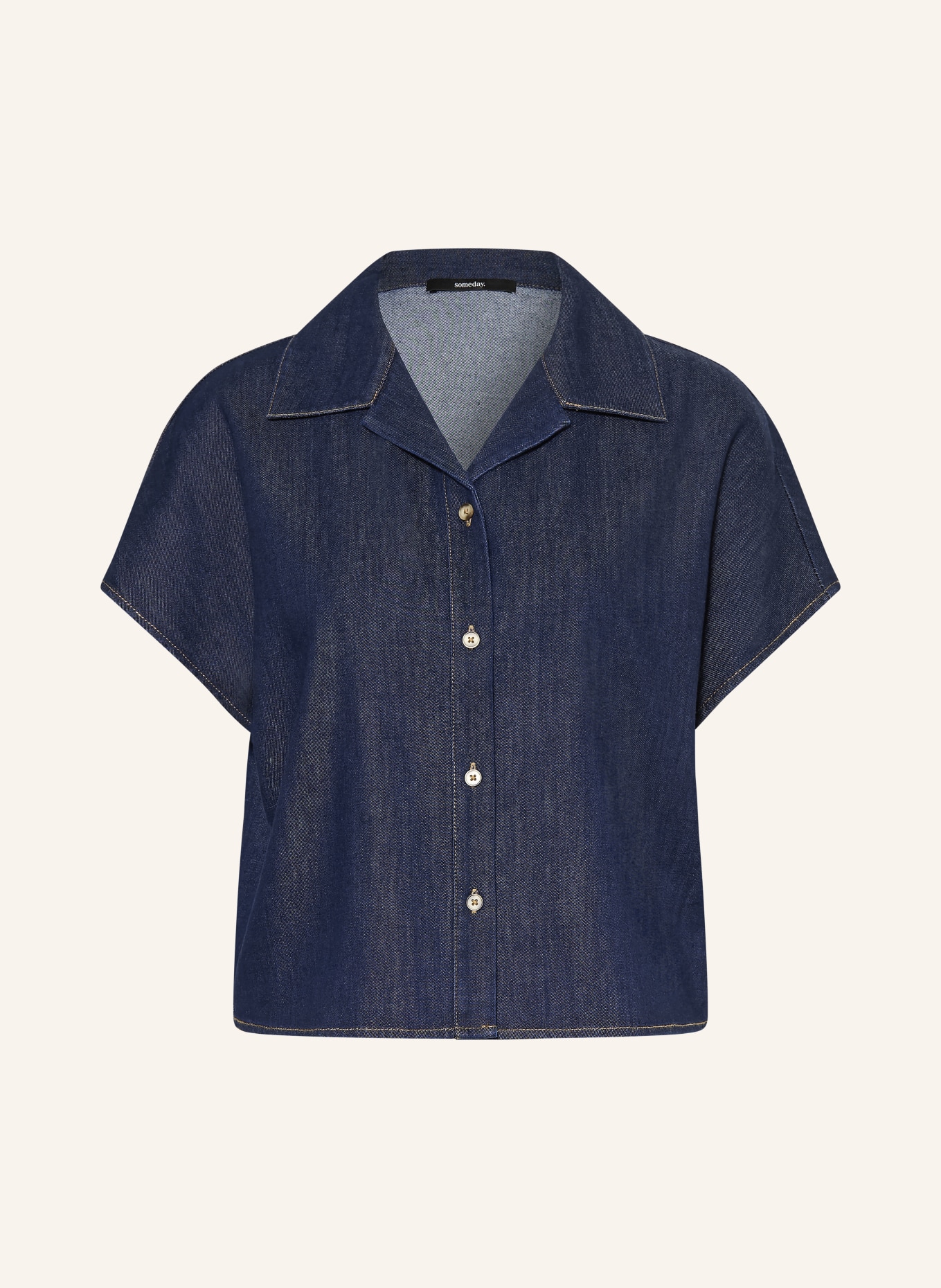 someday Bluză ZONDRA cu aspect de denim: ALBASTRU ÎNCHIS