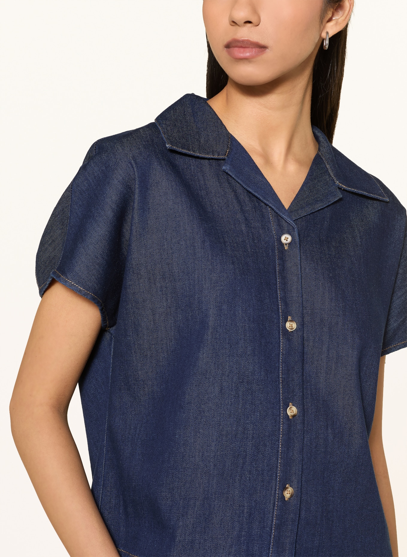 someday Bluză ZONDRA cu aspect de denim: ALBASTRU ÎNCHIS
