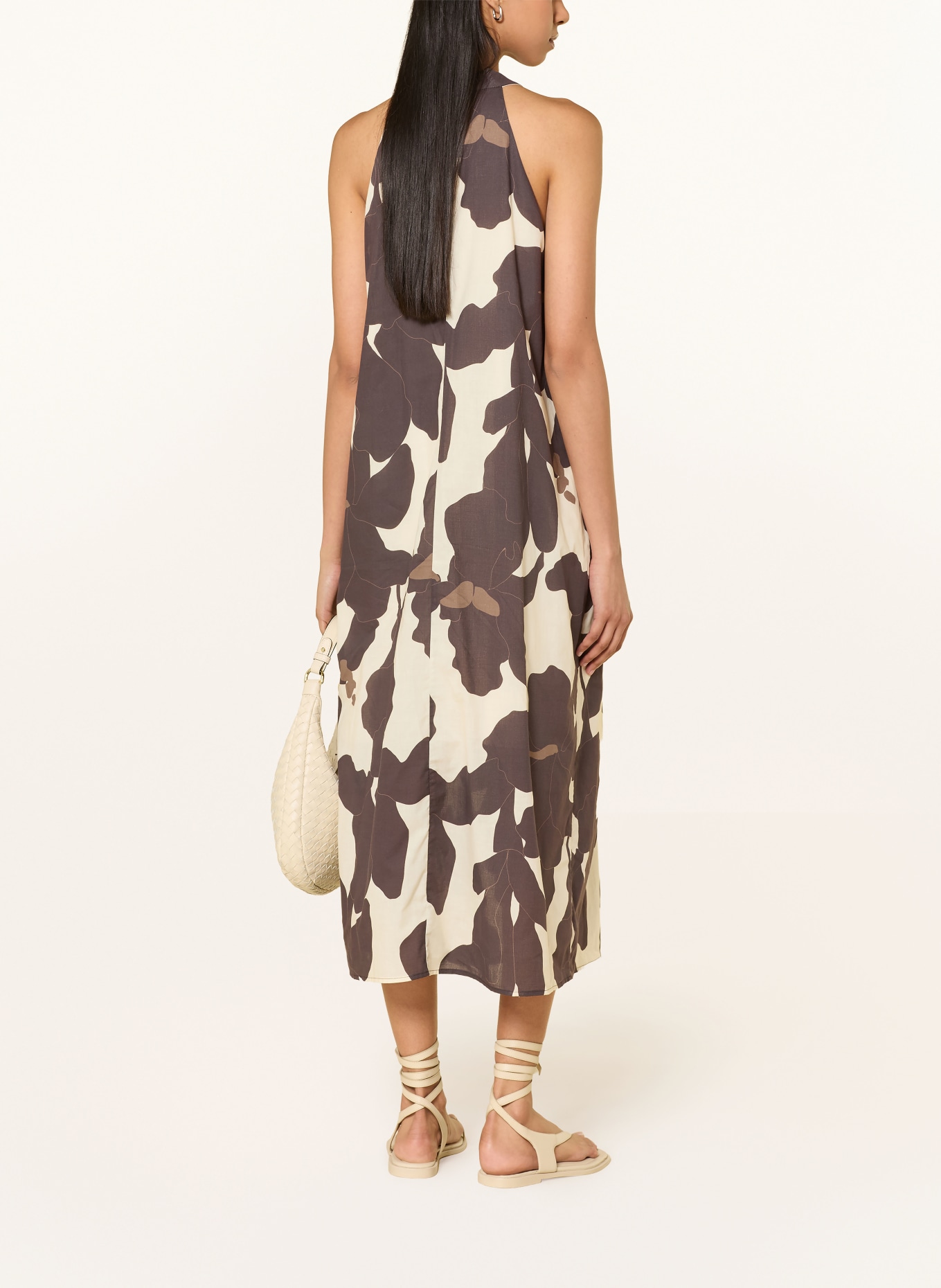 someday Kleid QOWIRA: DUNKELBRAUN / BRAUN / ECRU