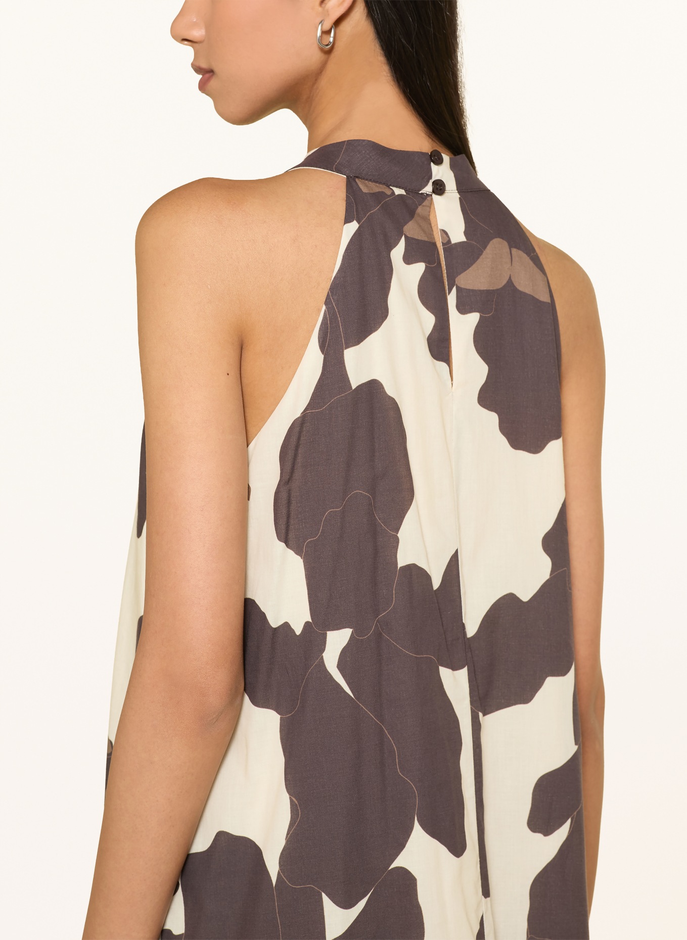 someday Kleid QOWIRA: DUNKELBRAUN / BRAUN / ECRU