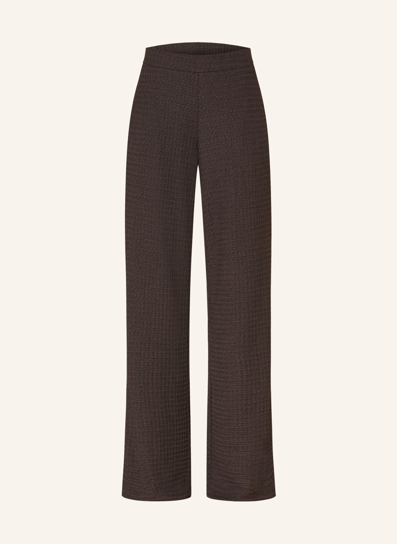 someday CHARLIE WIDE Jersey Pants: DARK BROWN