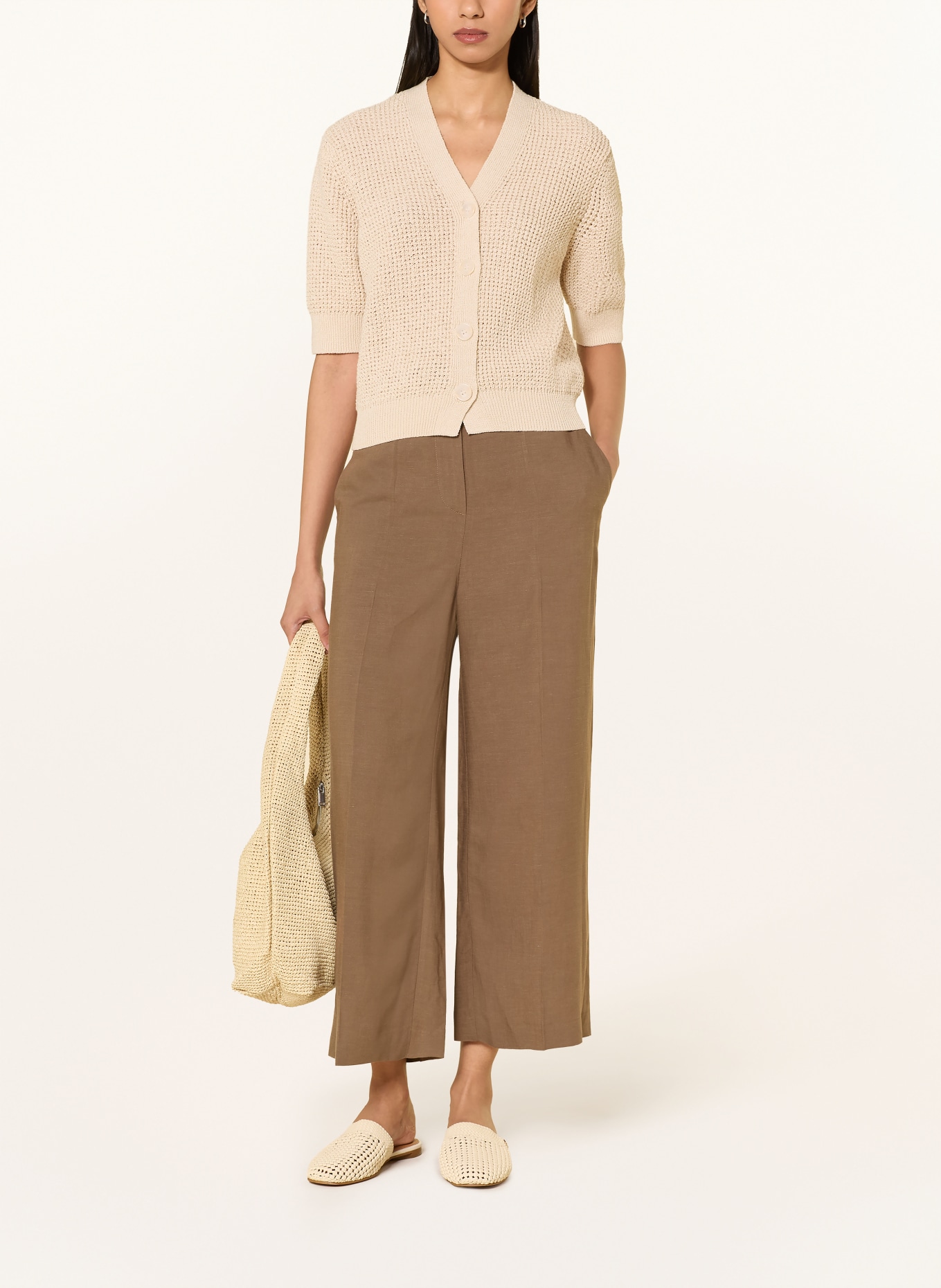 someday Strickjacke TEMMY mit 3/4-Arm: BEIGE