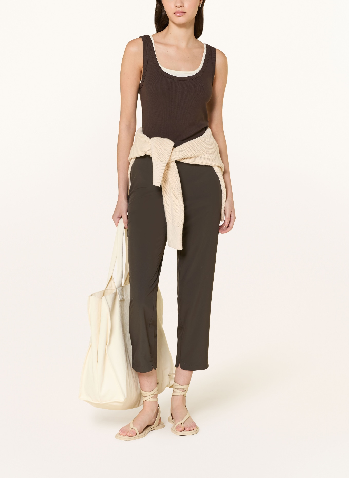 someday Pantalon 7/8 CHARLIE: MARRON FONCÉ