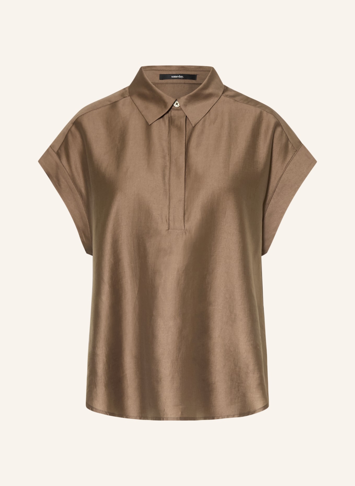 someday ZAMIN blouse shirt: LIGHT BROWN