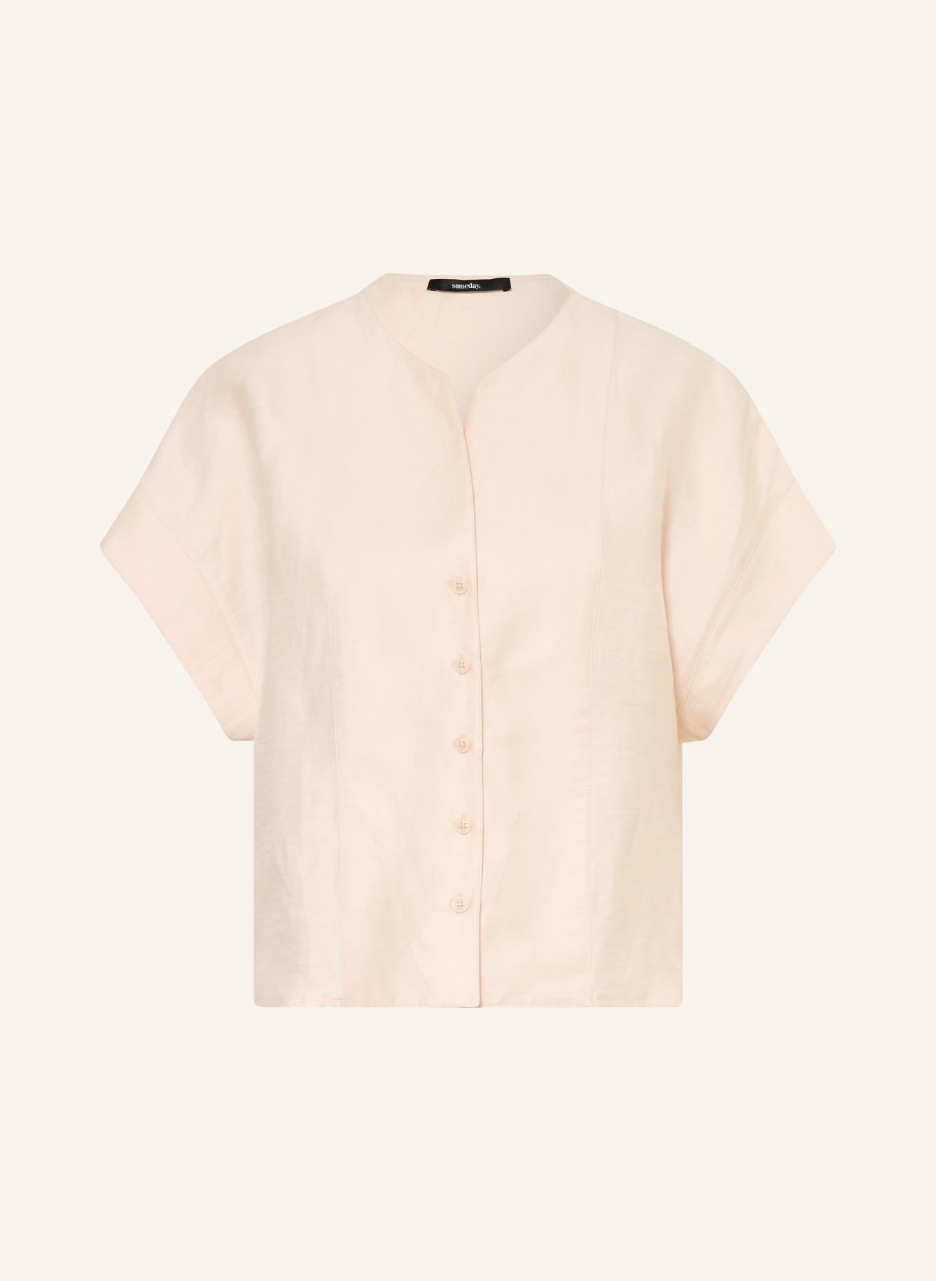 someday Blusenshirt ZANOVIA aus Leinen: CREME