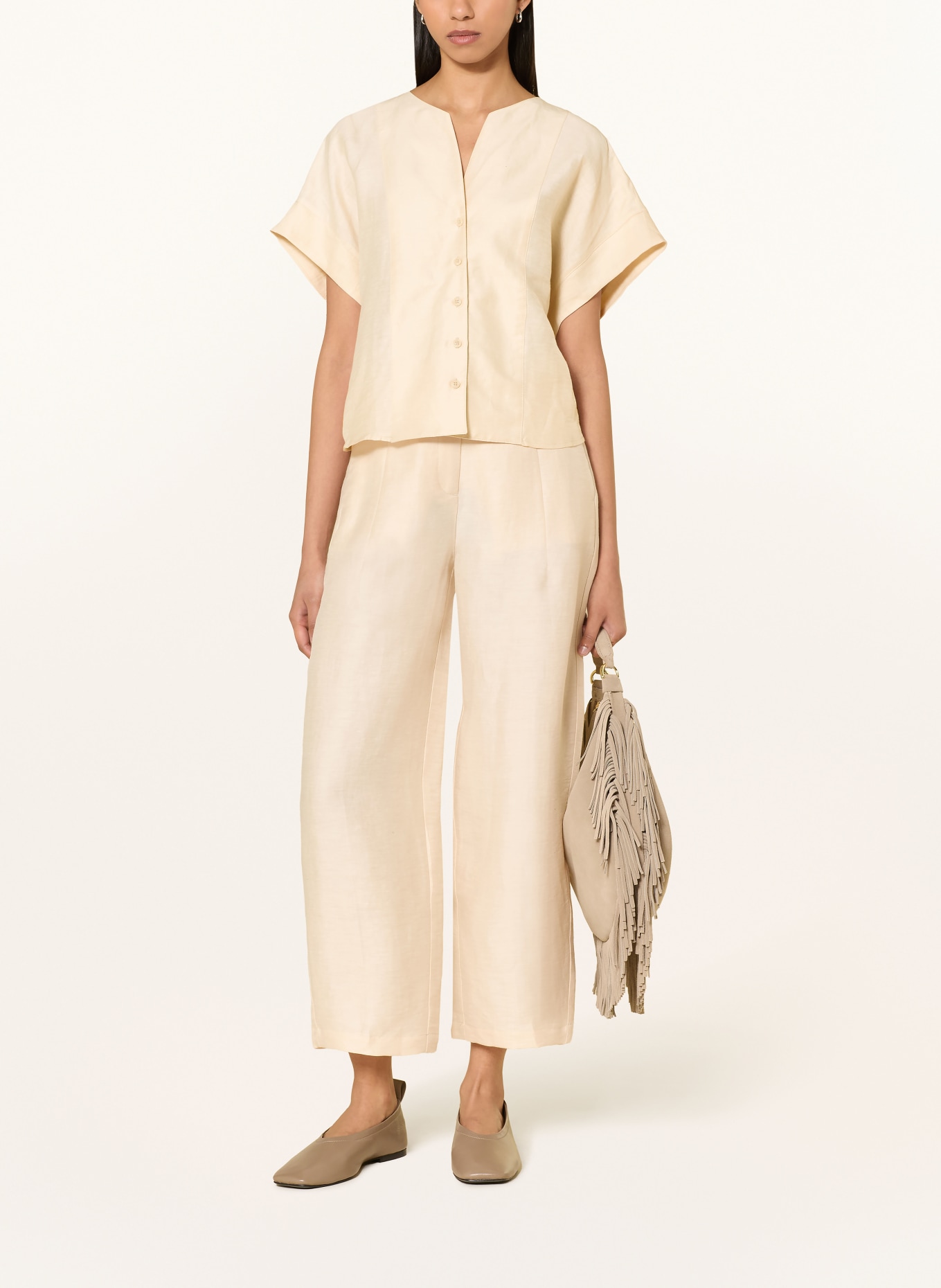 someday Blusenshirt ZANOVIA aus Leinen: CREME