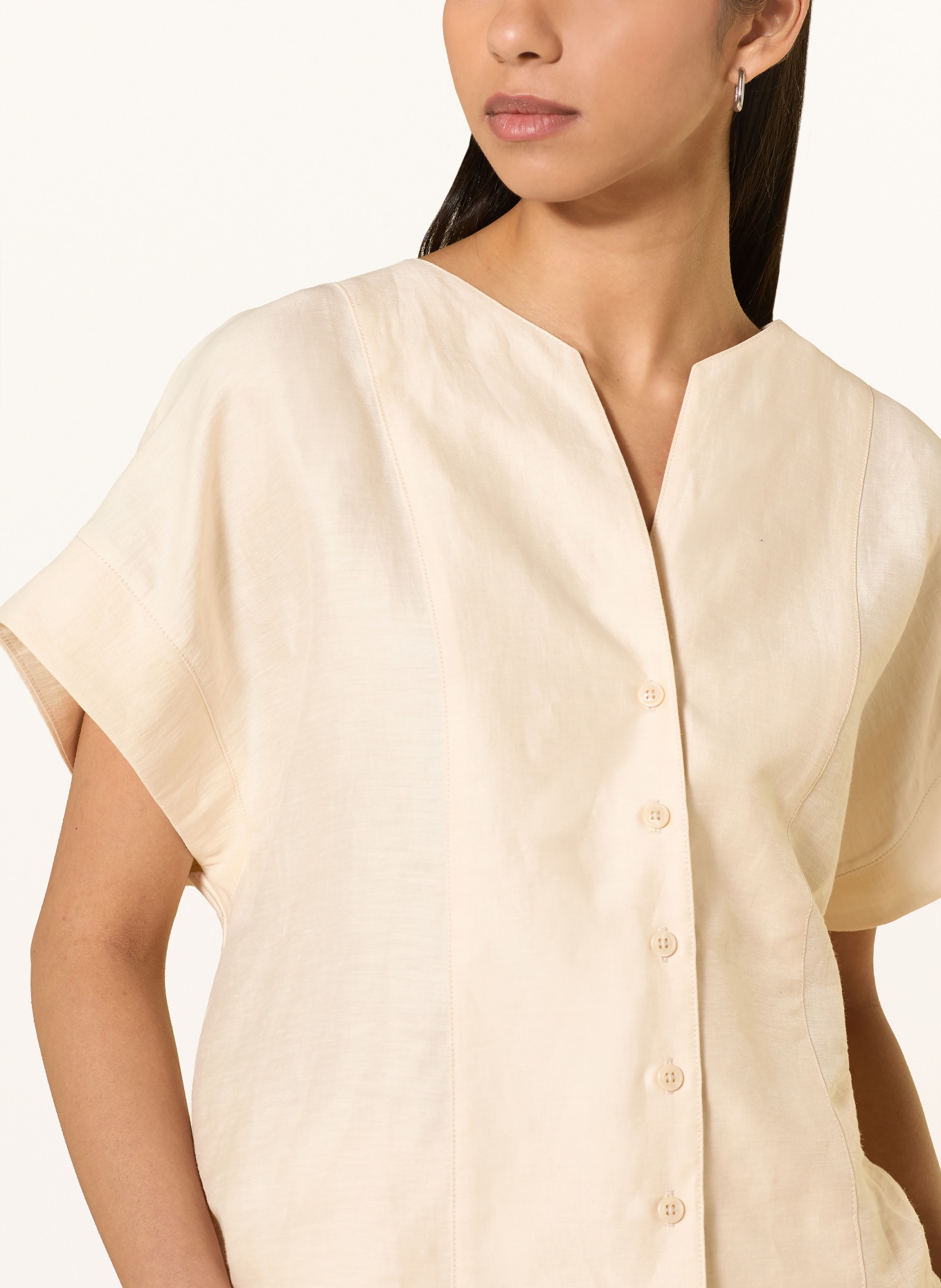 someday Blusenshirt ZANOVIA aus Leinen: CREME