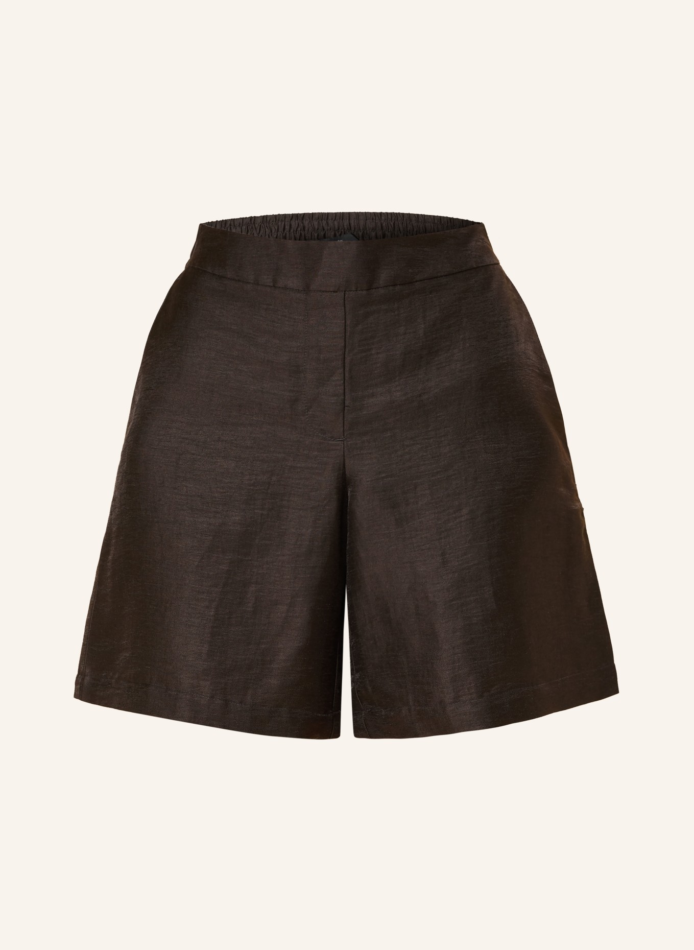 someday CHARLIE linen shorts: DARK BROWN