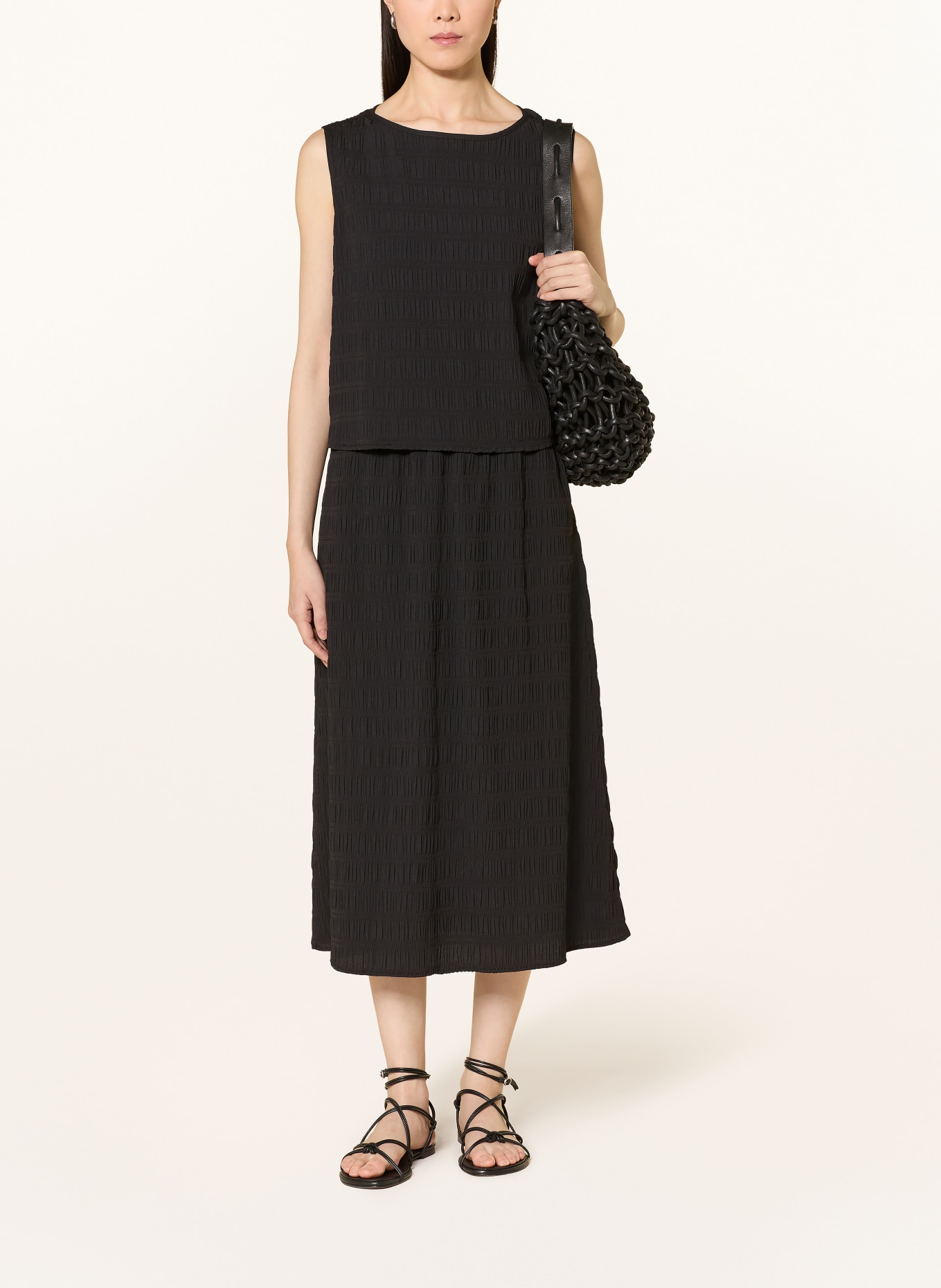 OPUS RONELLA STRUCTU Skirt: BLACK