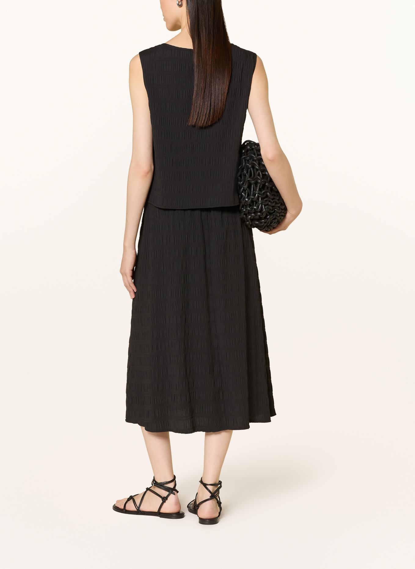 OPUS RONELLA STRUCTU Skirt: BLACK