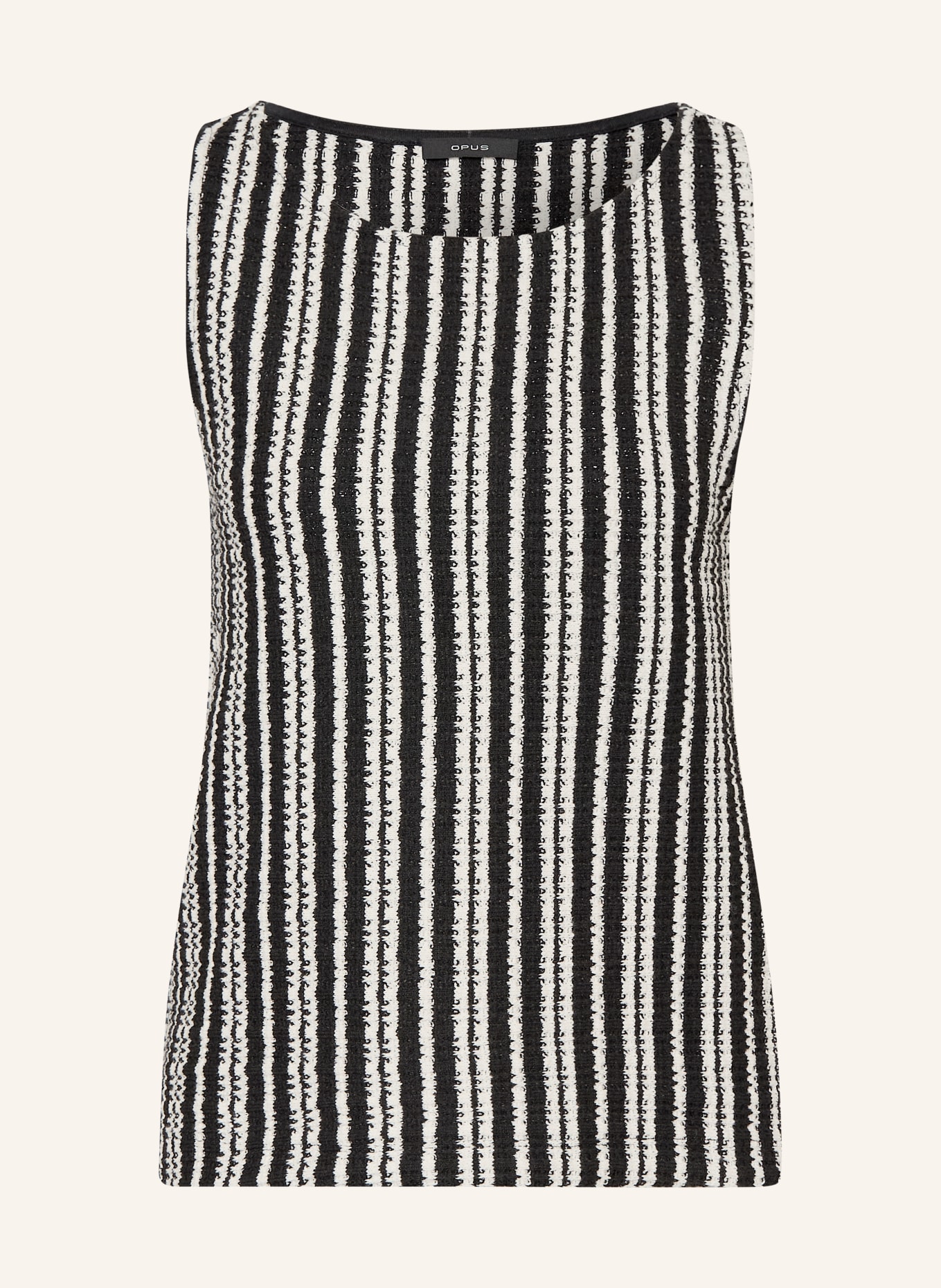 OPUS IMESA Knit Top: BLACK / WHITE