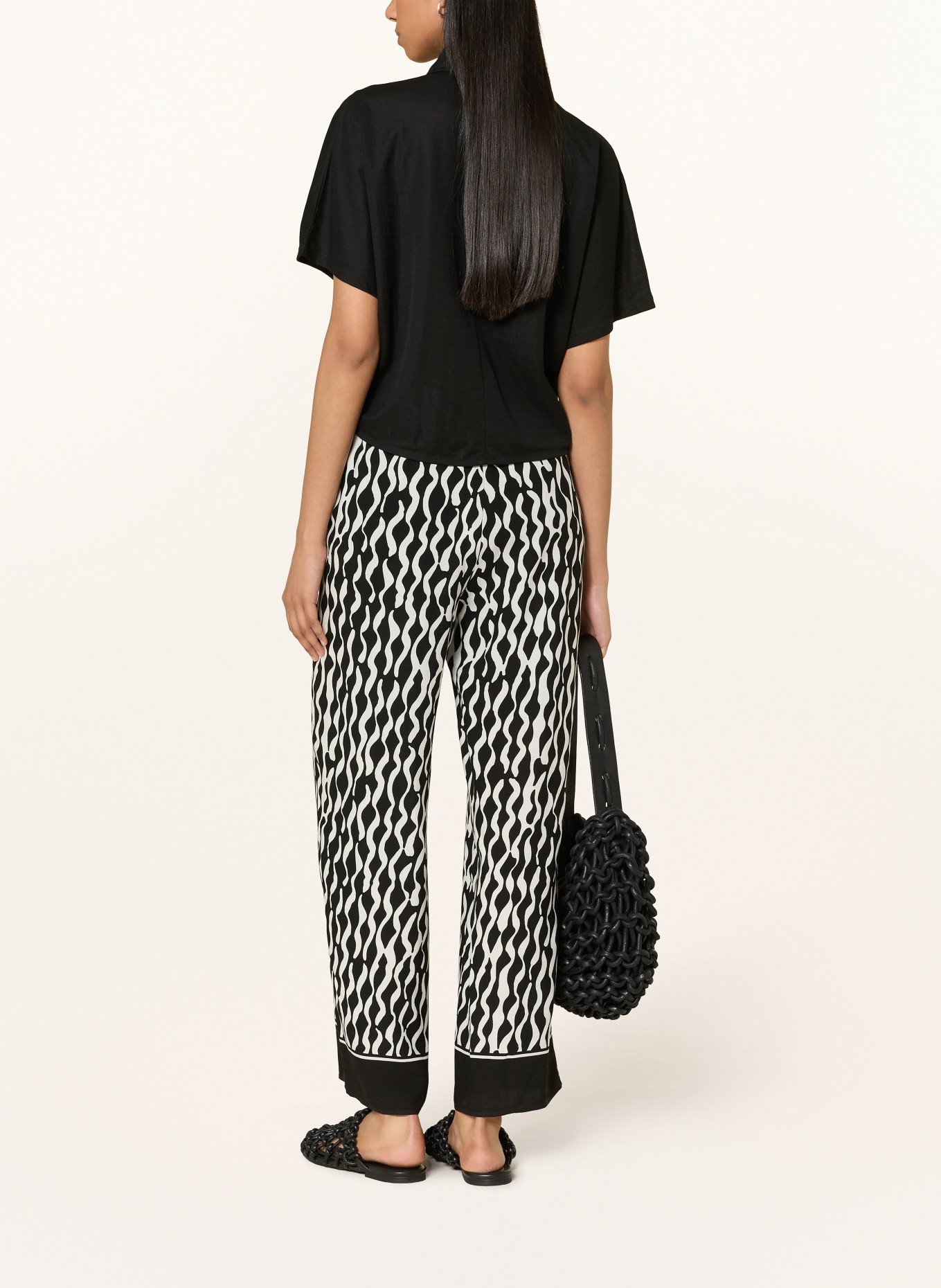 OPUS Marlenehose MAROU MOTION: SCHWARZ / CREME