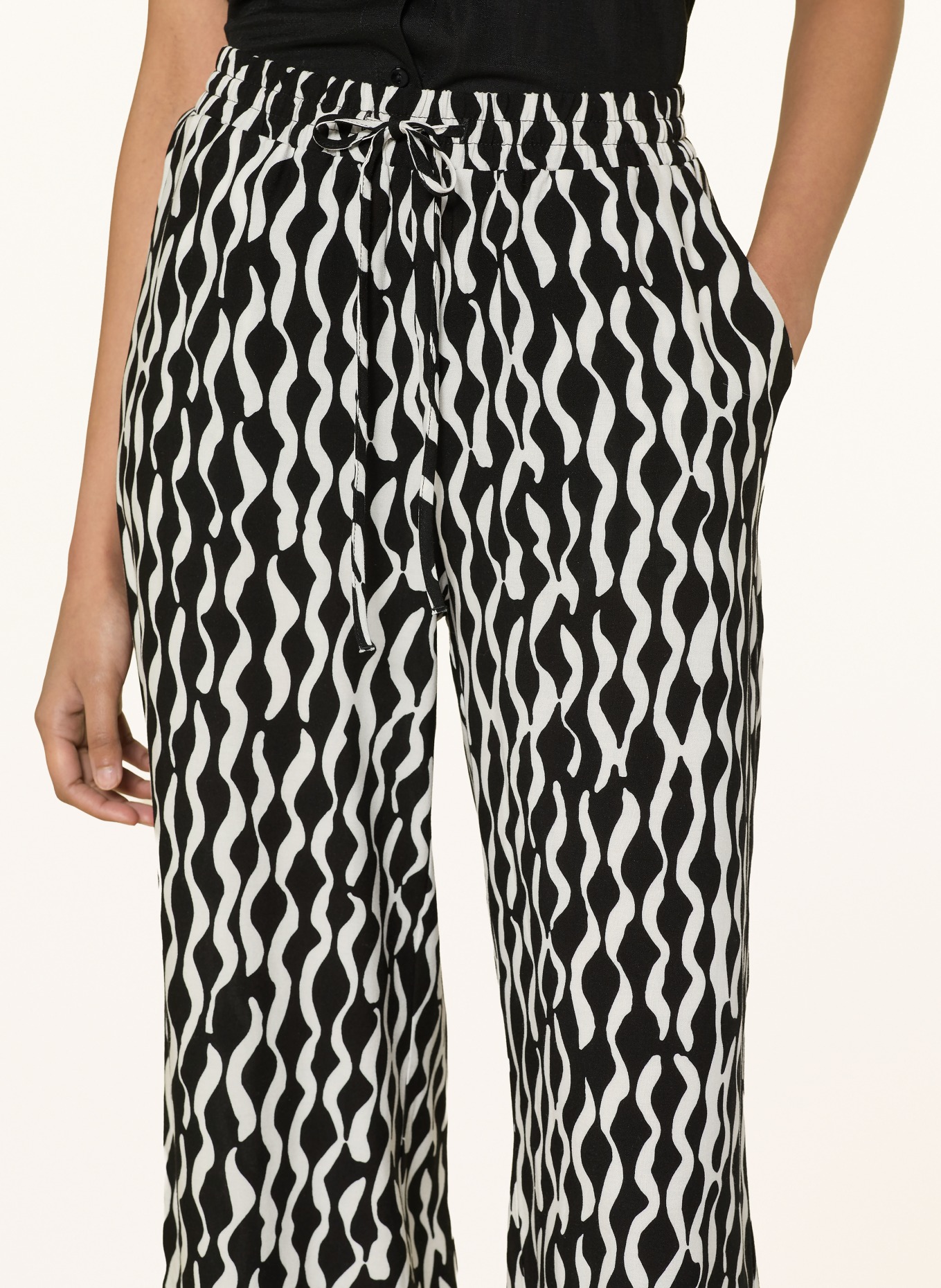 OPUS Marlenehose MAROU MOTION: SCHWARZ / CREME