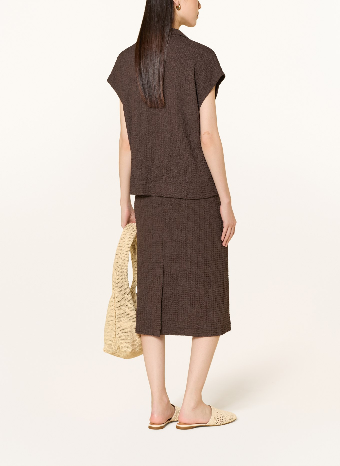 OPUS SIPIN Blouse Shirt: DARK BROWN