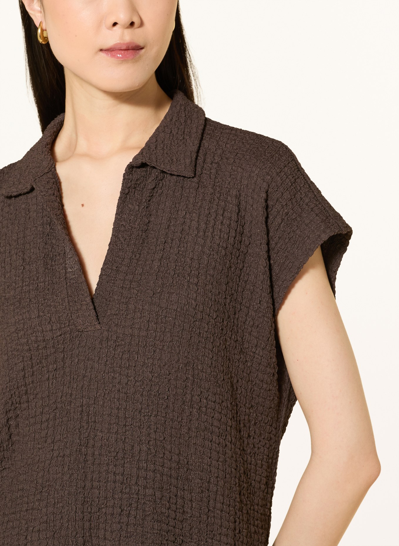 OPUS SIPIN Blouse Shirt: DARK BROWN