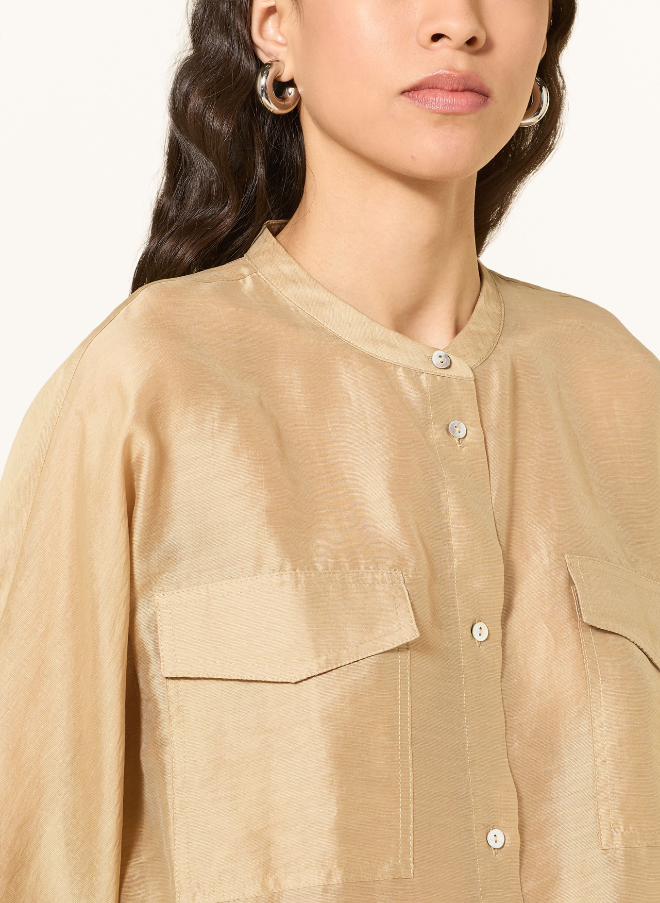 OPUS FUNUK Blouse with 3/4-length sleeves: BEIGE