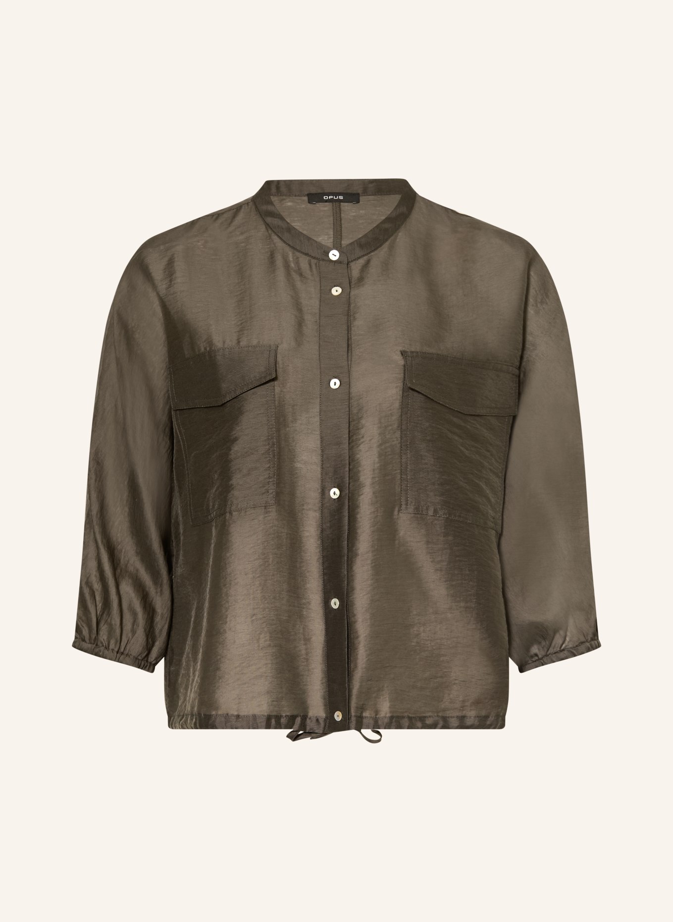 OPUS FUNUK Blouse with 3/4-length sleeves: DARK GREEN