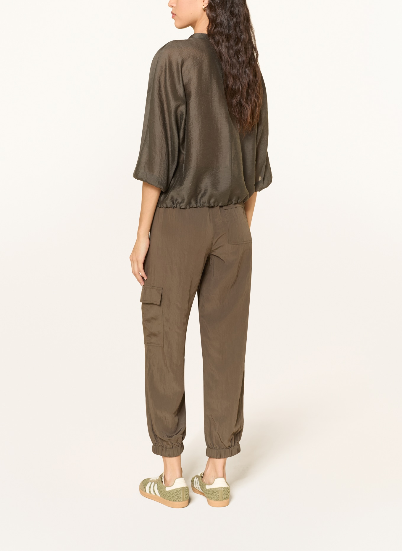 OPUS FUNUK Blouse with 3/4-length sleeves: DARK GREEN
