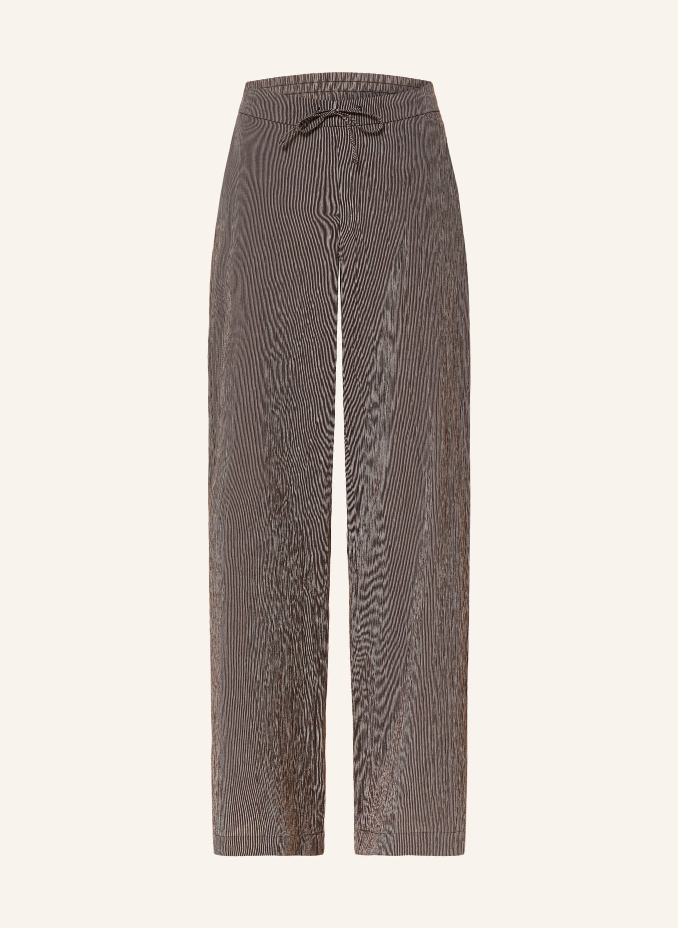 OPUS Marlene Pants MELANE: DARK BROWN / WHITE