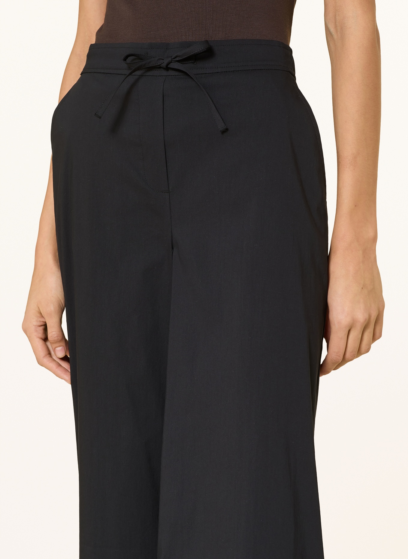 OPUS MISHA Culottes with Lace: BLACK