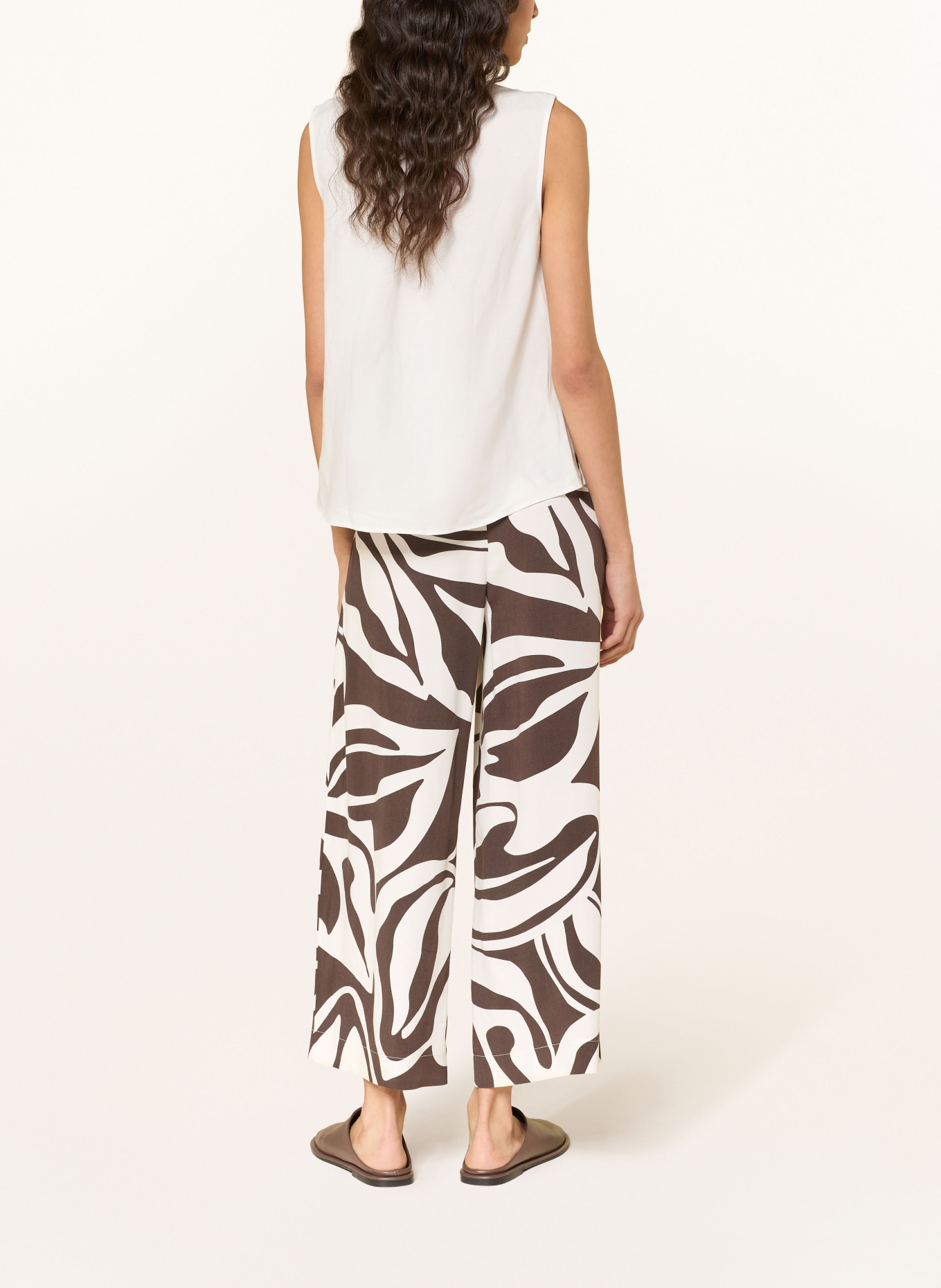 OPUS MISHA Culottes: DARK BROWN / WHITE