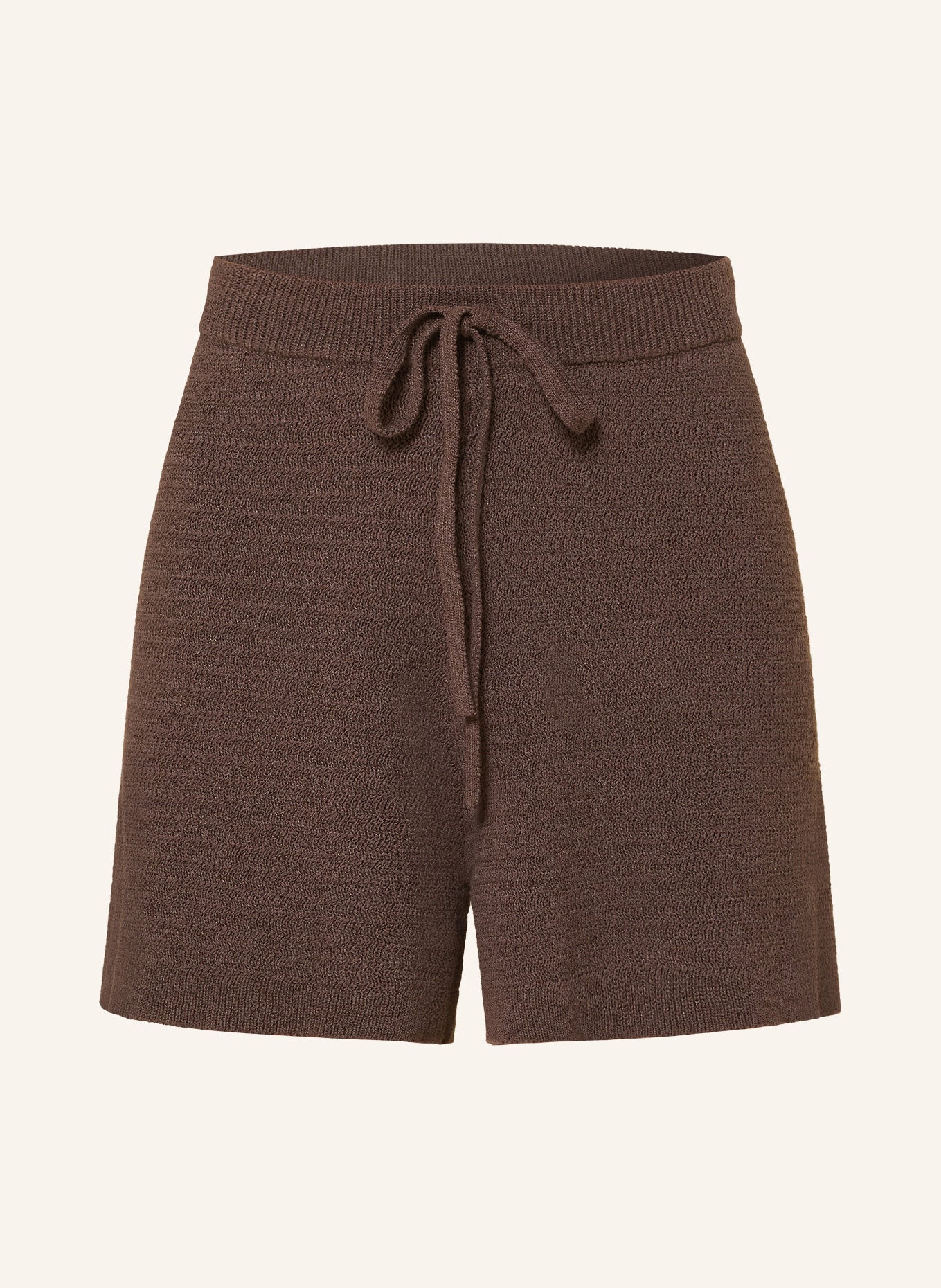 OPUS Gebreide short MAADOW: MARRON FONCÉ