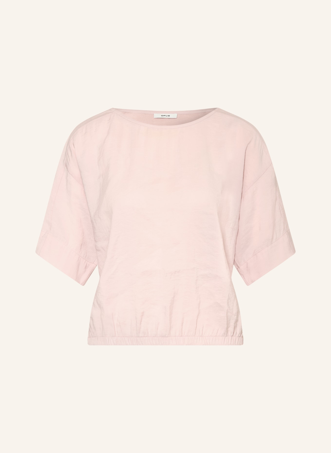 OPUS Blusenshirt SEIRA im Materialmix mit 3/4-Arm: HELLROSA