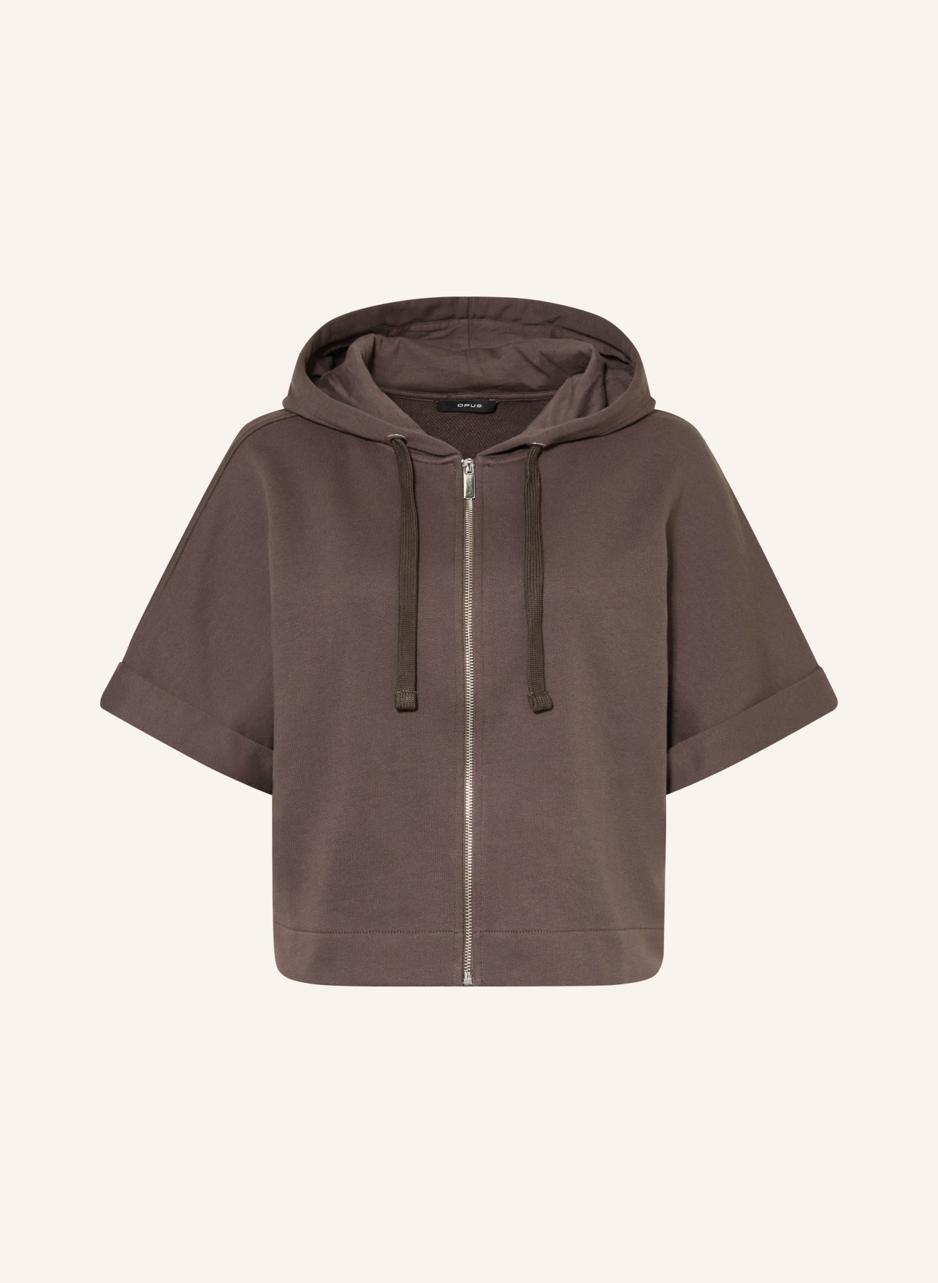 OPUS Sweatjacke GODENNA: DUNKELBRAUN