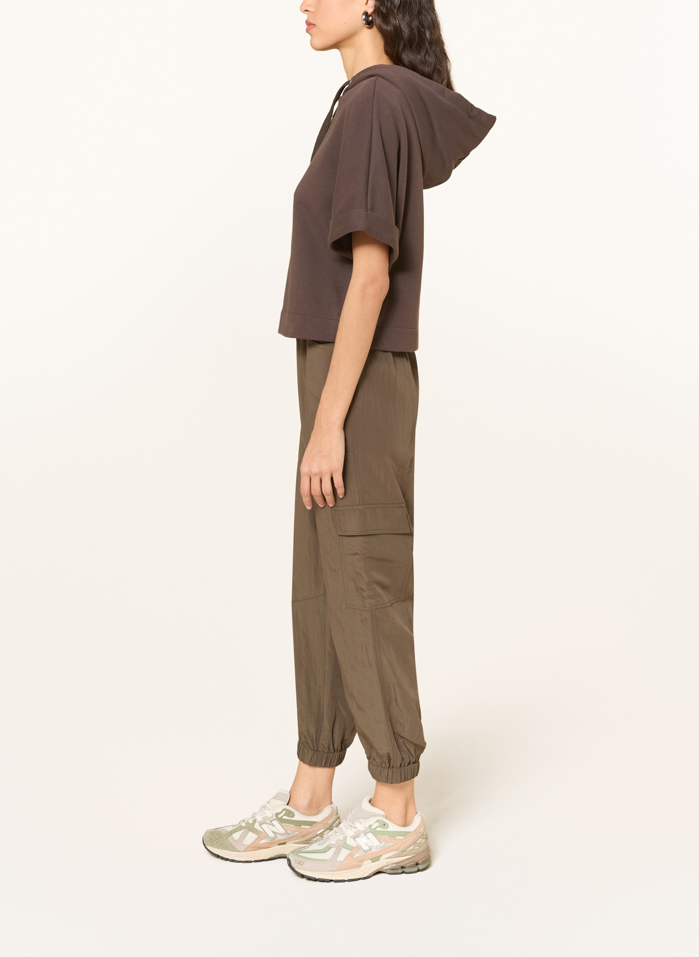 OPUS Sweatjacke GODENNA: DUNKELBRAUN