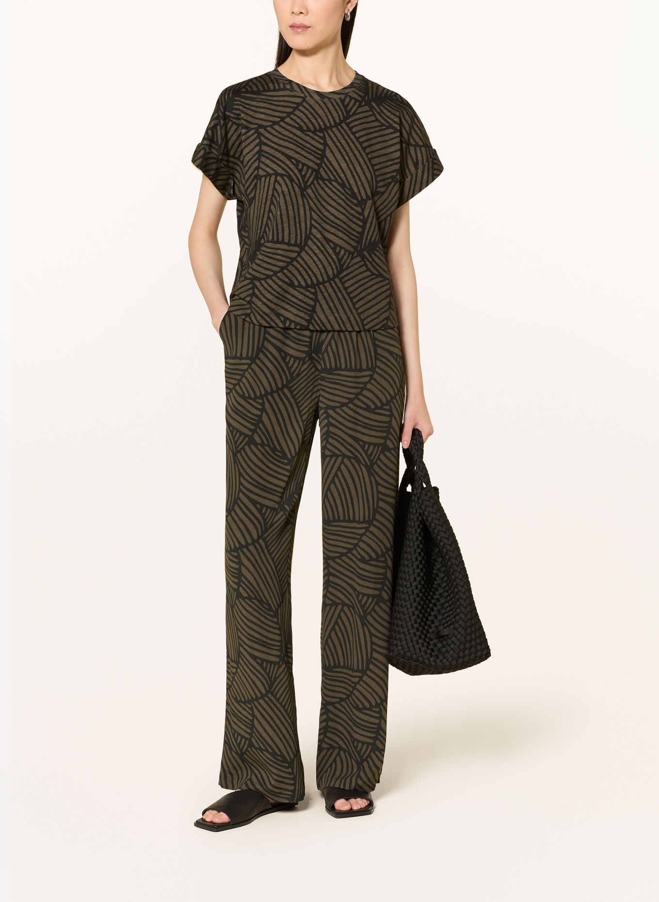 OPUS SOPRINTI T-Shirt: BLACK / DARK GREEN
