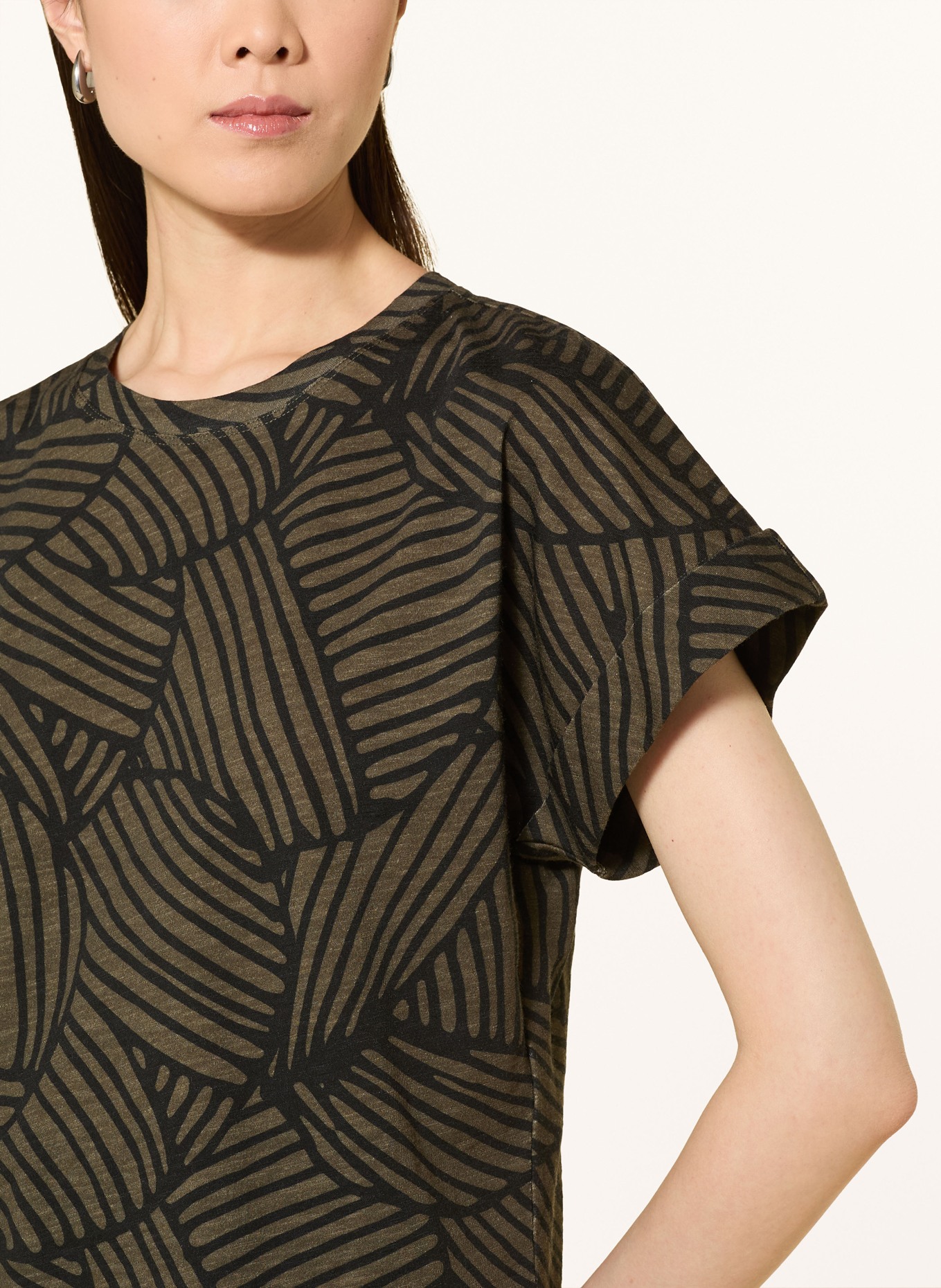 OPUS SOPRINTI T-Shirt: BLACK / DARK GREEN