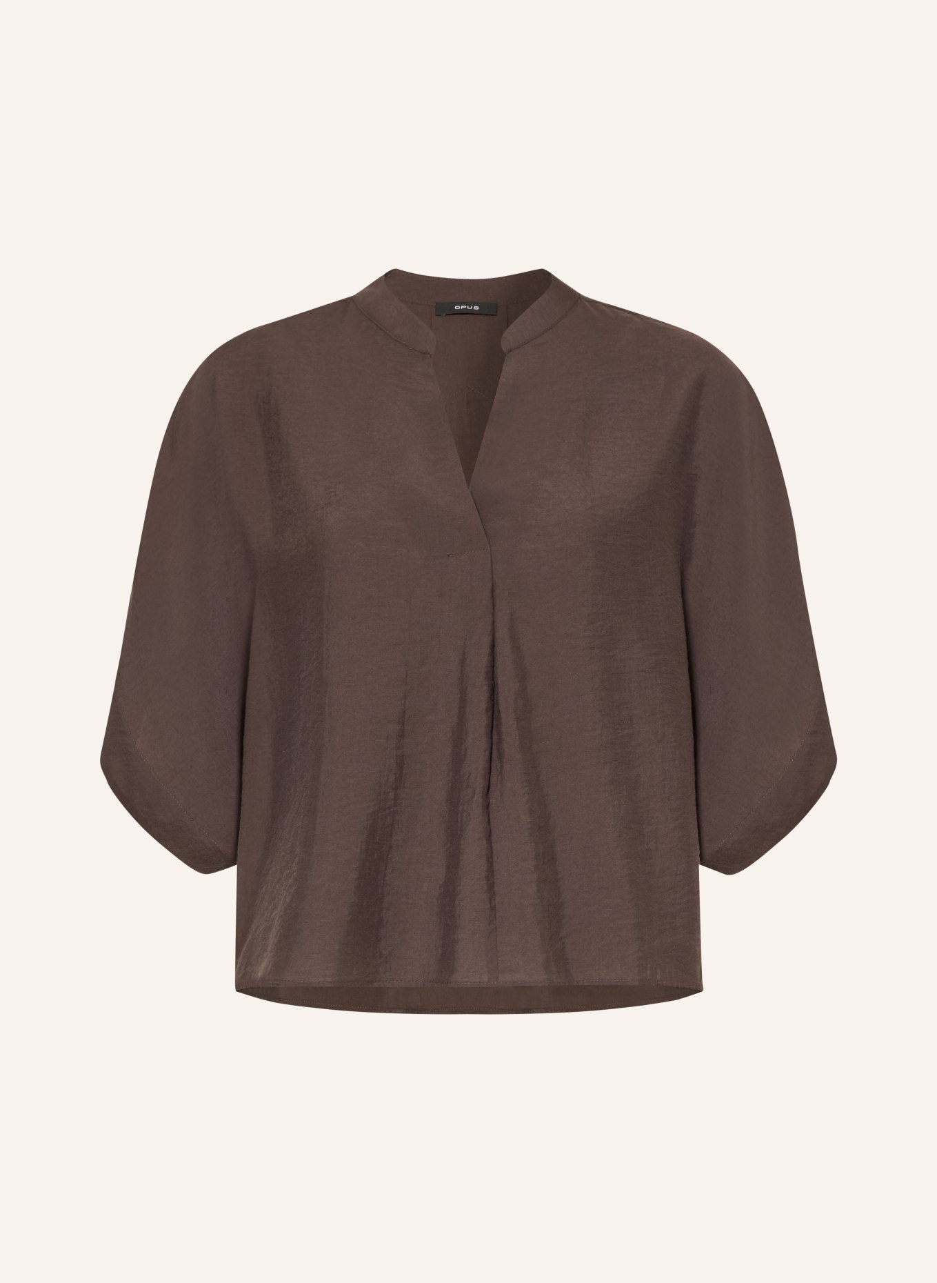 OPUS Blusenshirt FENELLA: DUNKELBRAUN