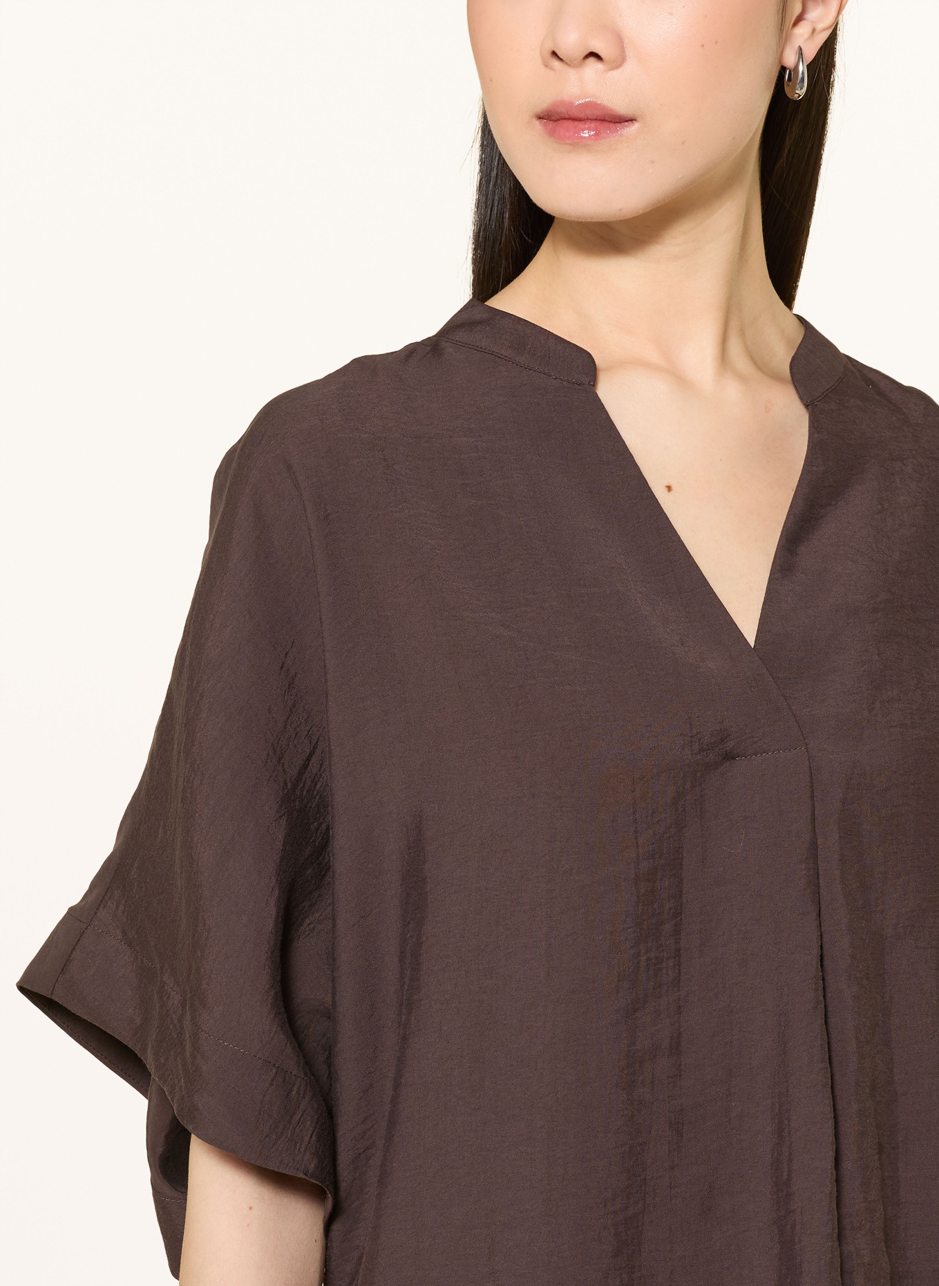 OPUS Blusenshirt FENELLA: DUNKELBRAUN