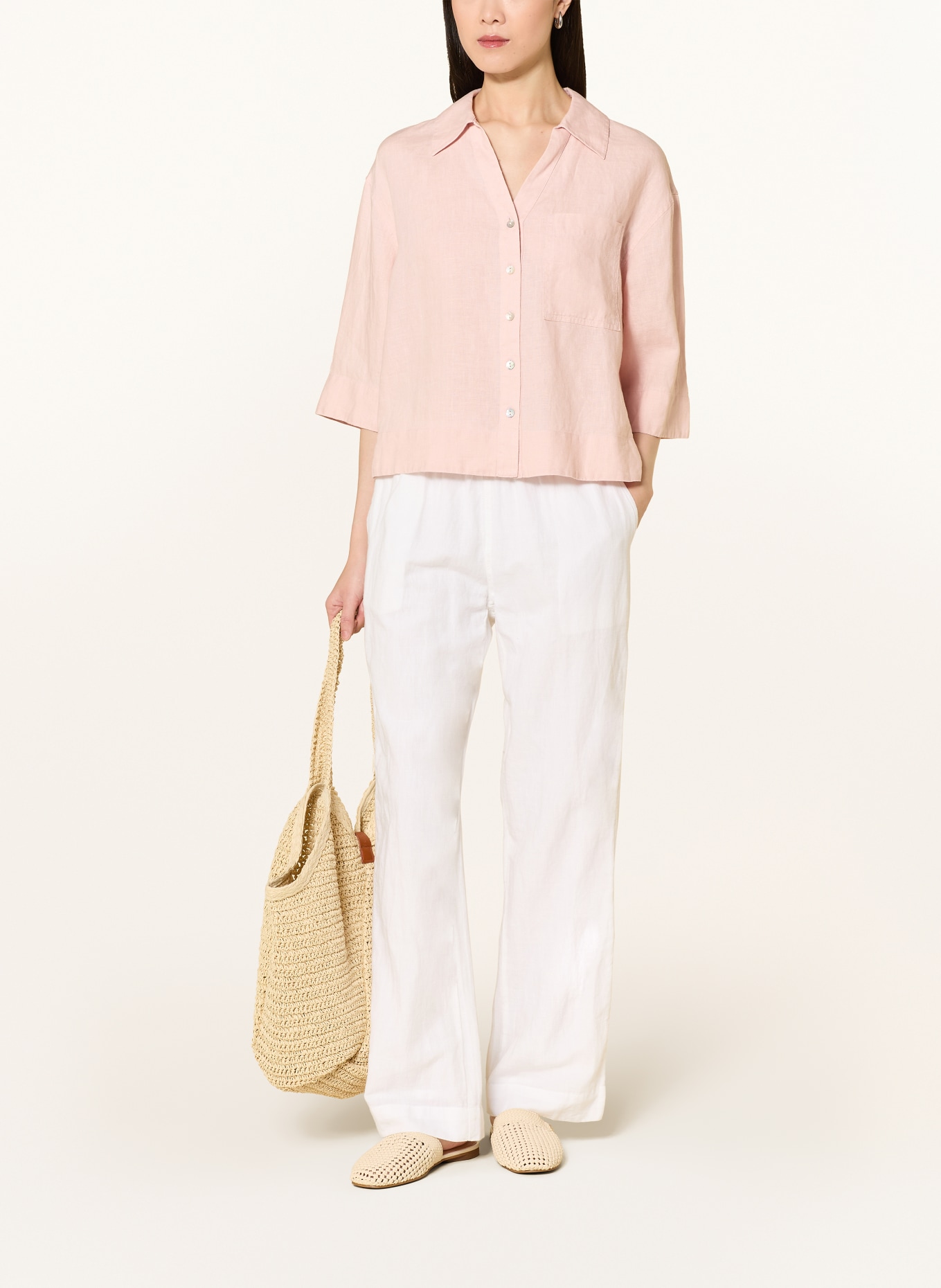 OPUS Linnen overhemd FLIPPA: ROSE CLAIR