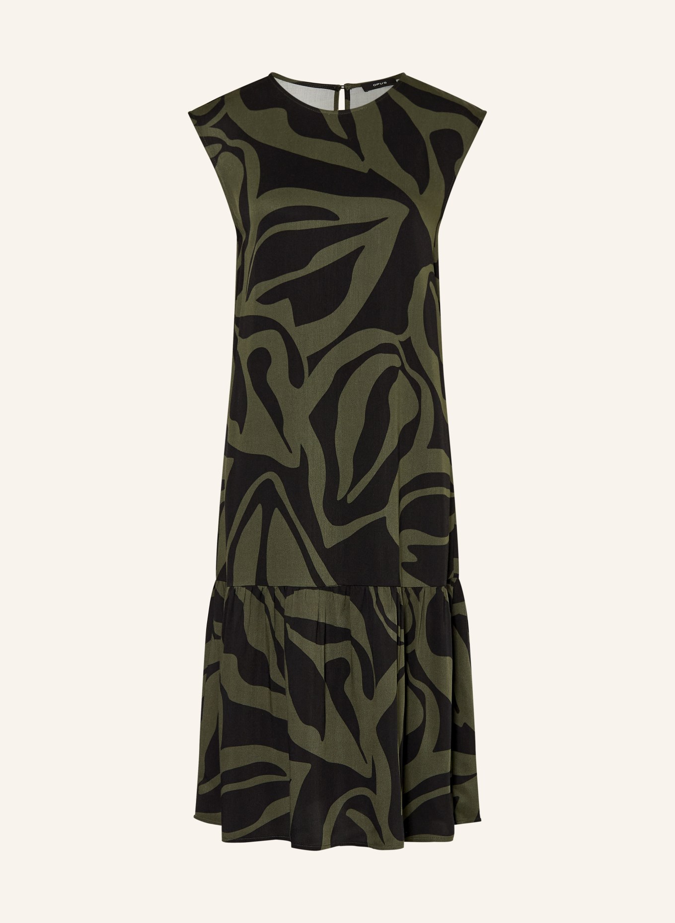 OPUS Rochie WICYLA LUSH: NEGRU / OLIV