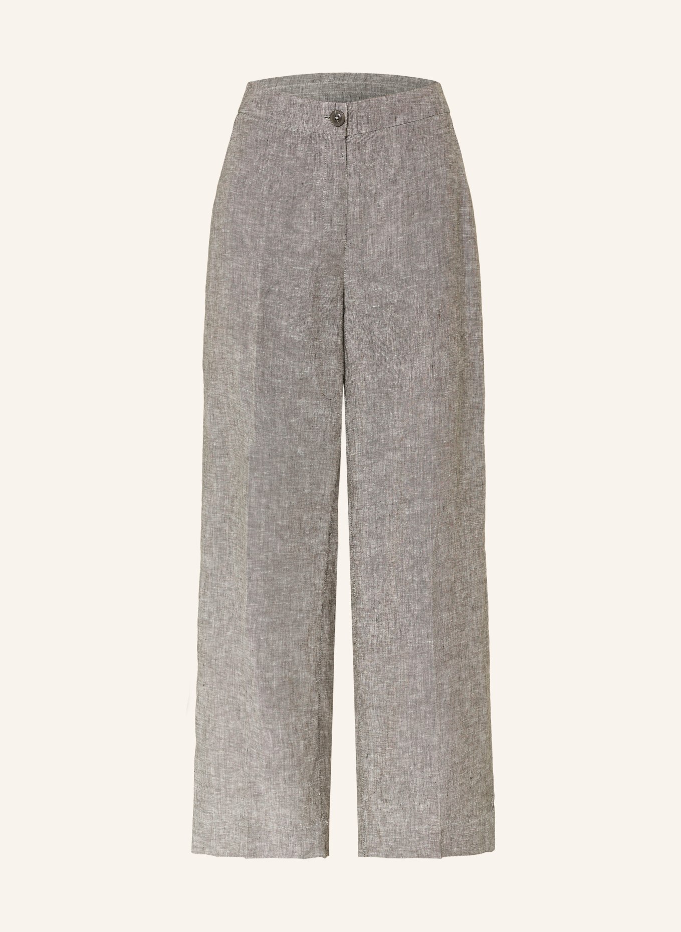 OPUS Marlenehose MAIKITO LIGHT aus Leinen: OLIV / WEISS