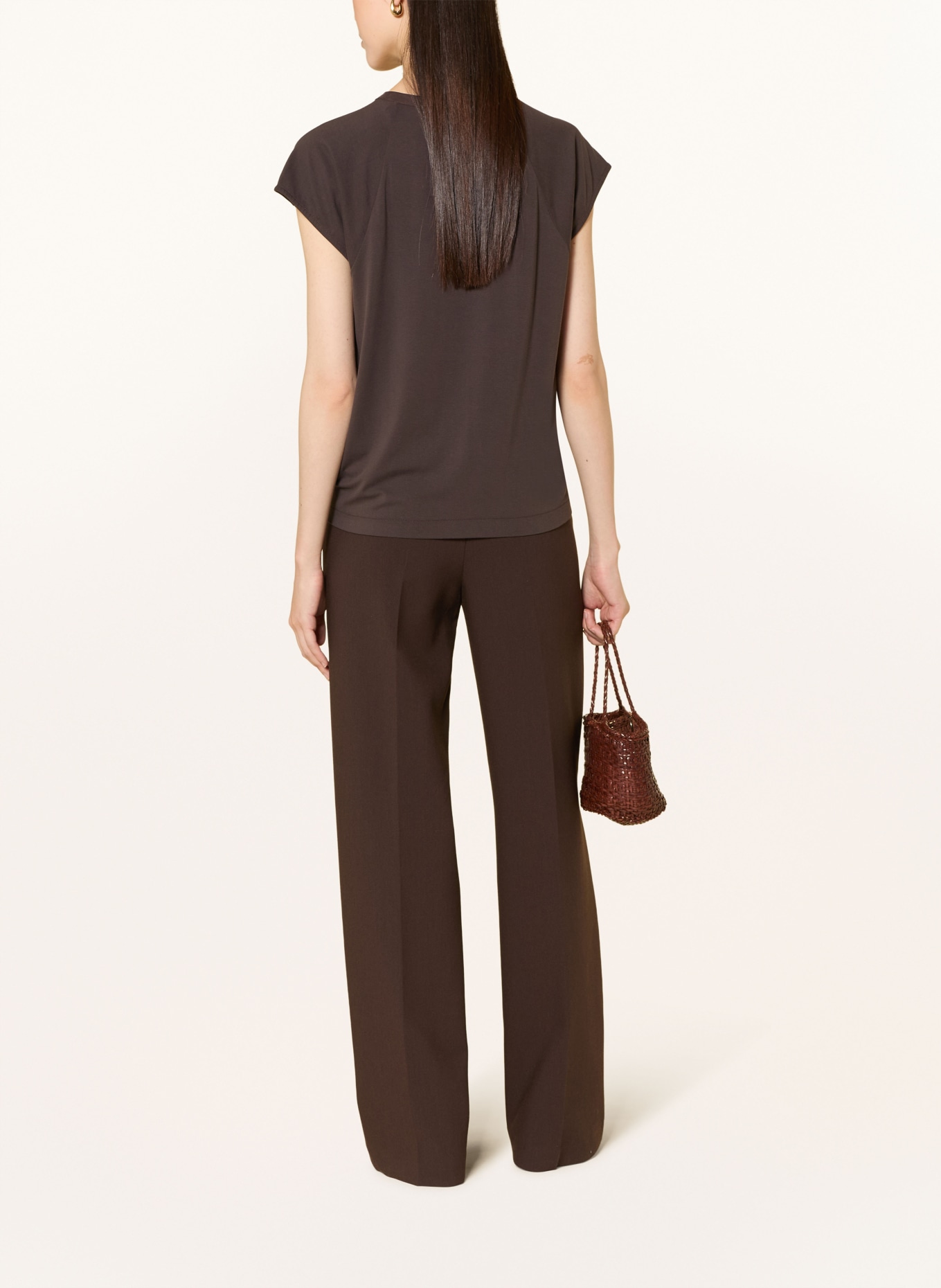 OPUS Blouse SAJULA: MARRON FONCÉ