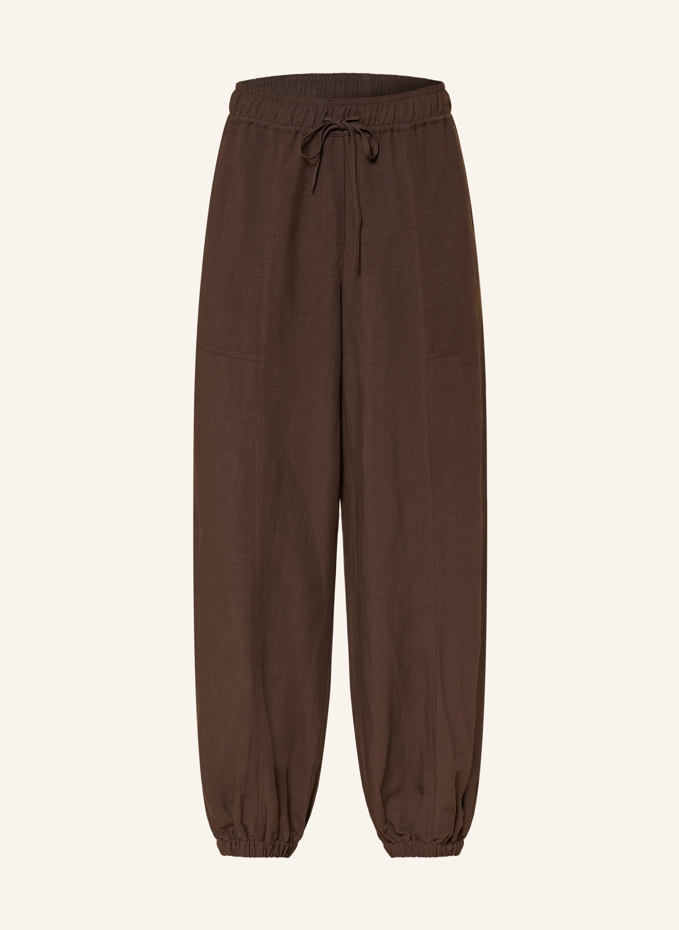 OPUS MYHA Jogging-Style Pants: DARK BROWN