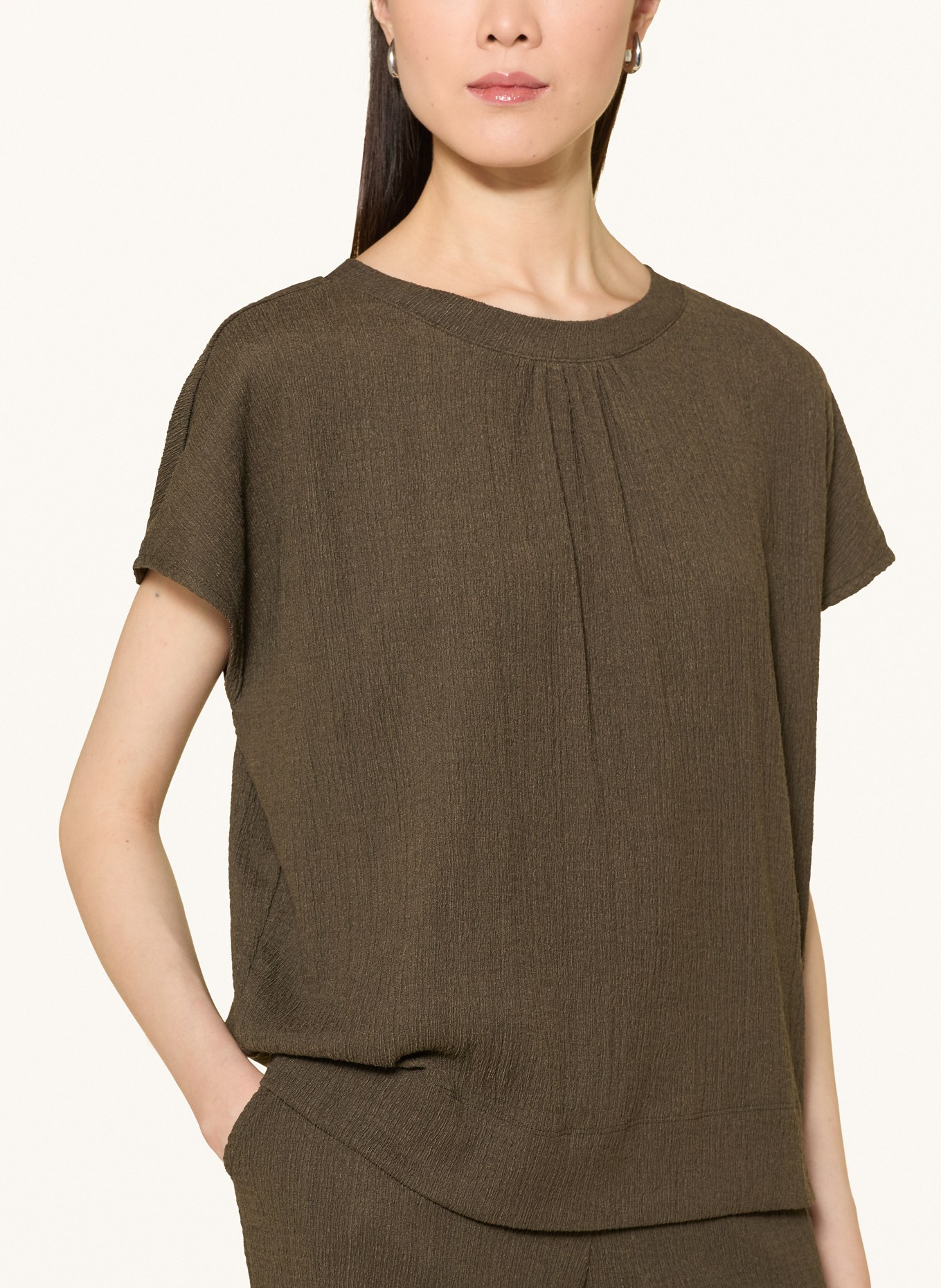 OPUS SALTI Blouse Shirt: DARK GREEN