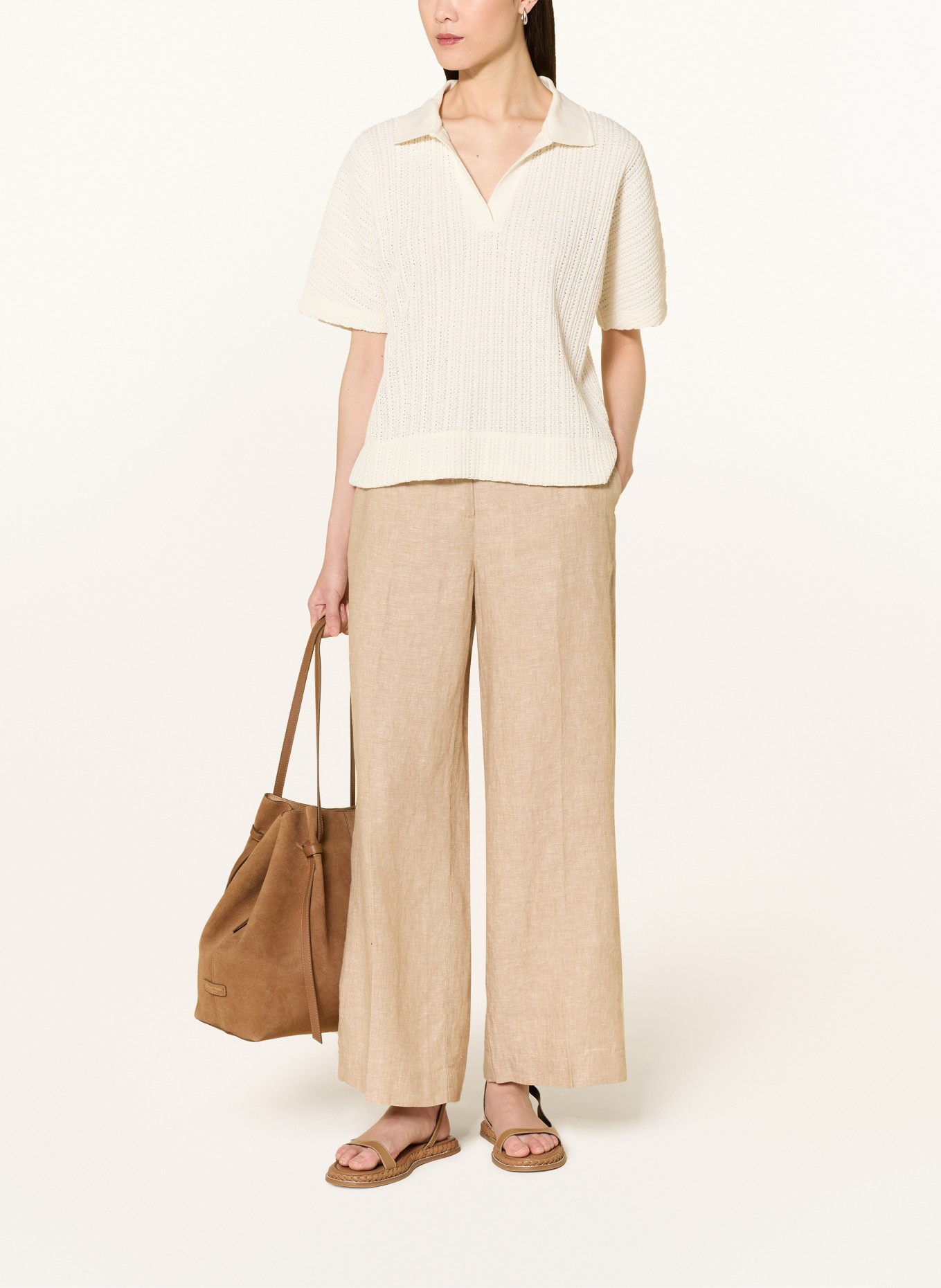 OPUS Polo en maille SEPOKO: CRÈME