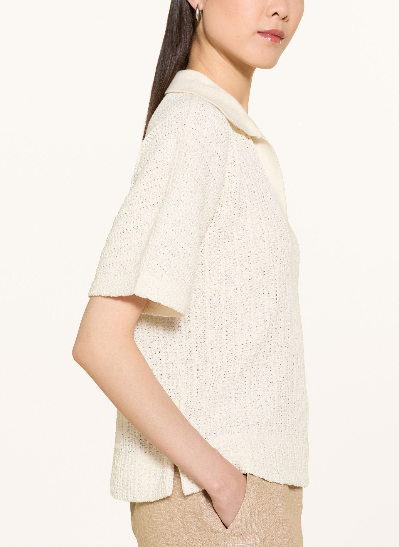 OPUS Polo en maille SEPOKO: CRÈME