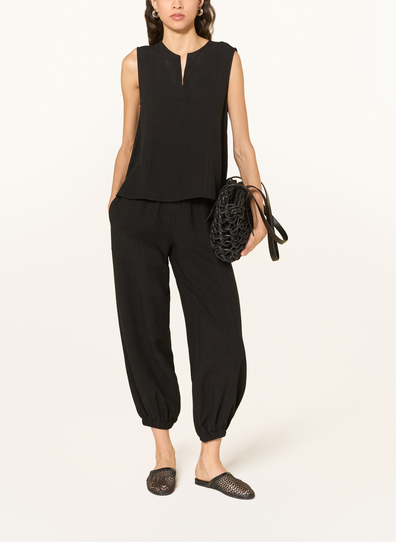 OPUS FAZIL Blouse Top: BLACK