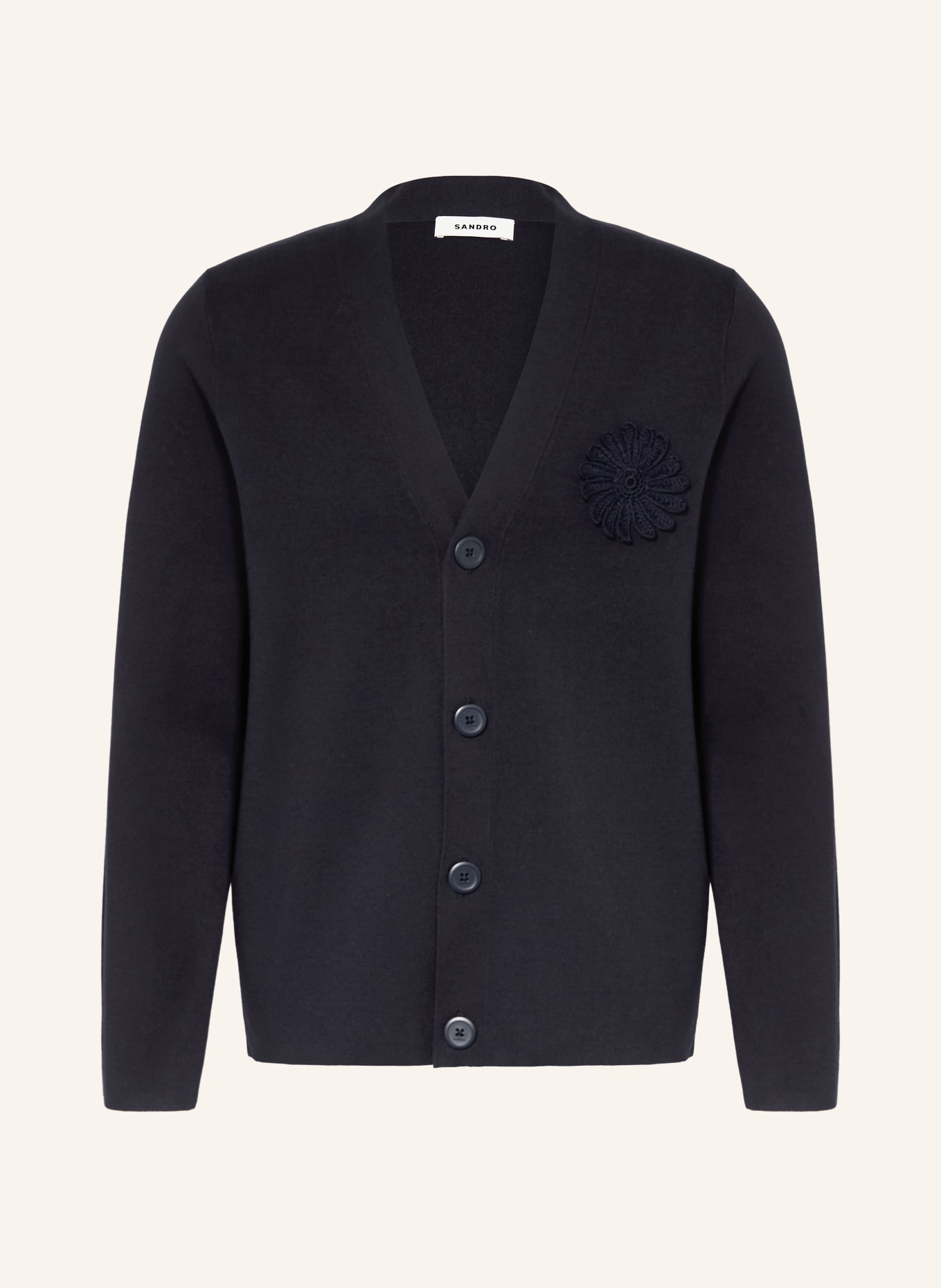 SANDRO Strickjacke: DUNKELBLAU