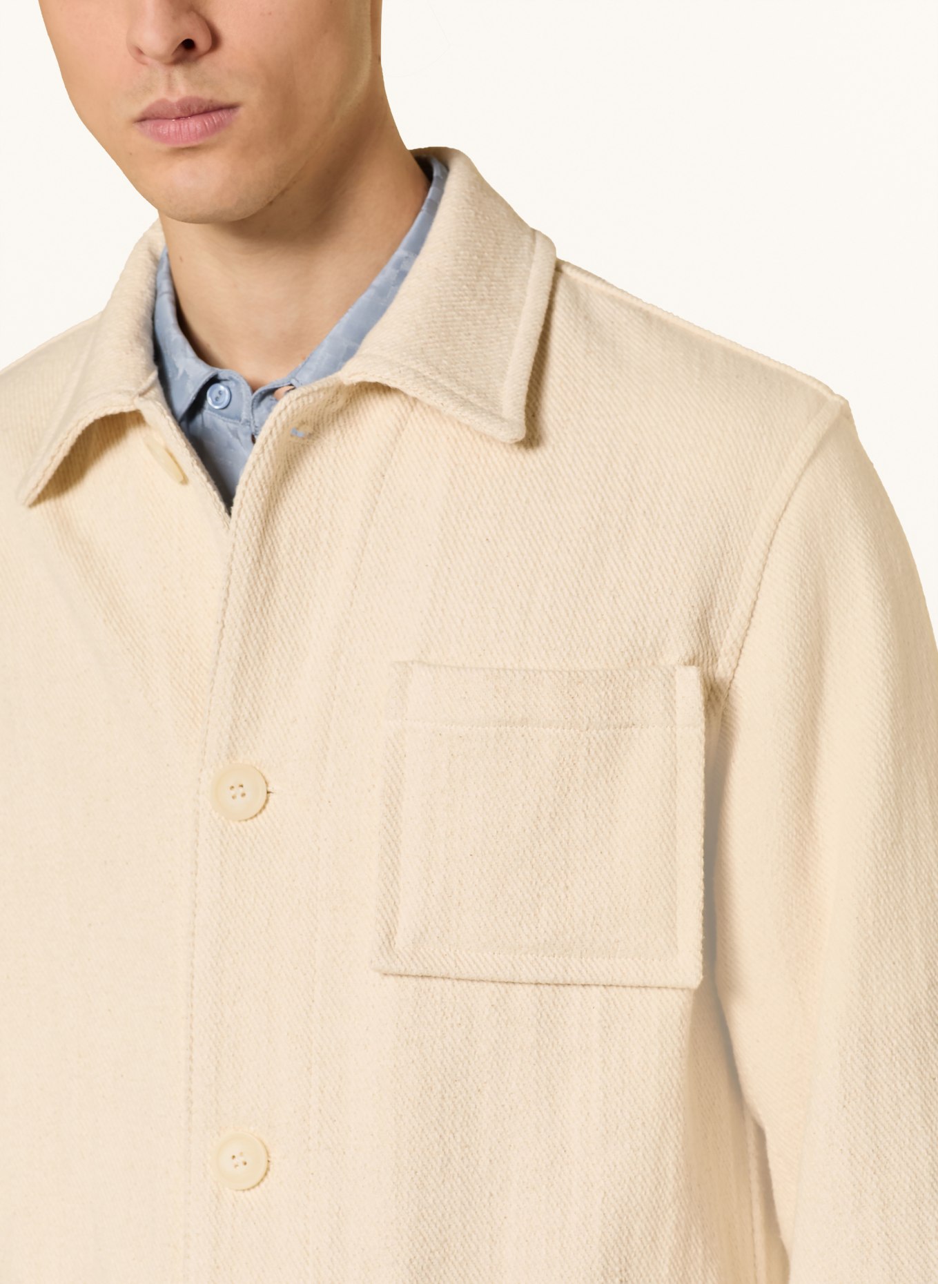 SANDRO Overjacket: ECRU