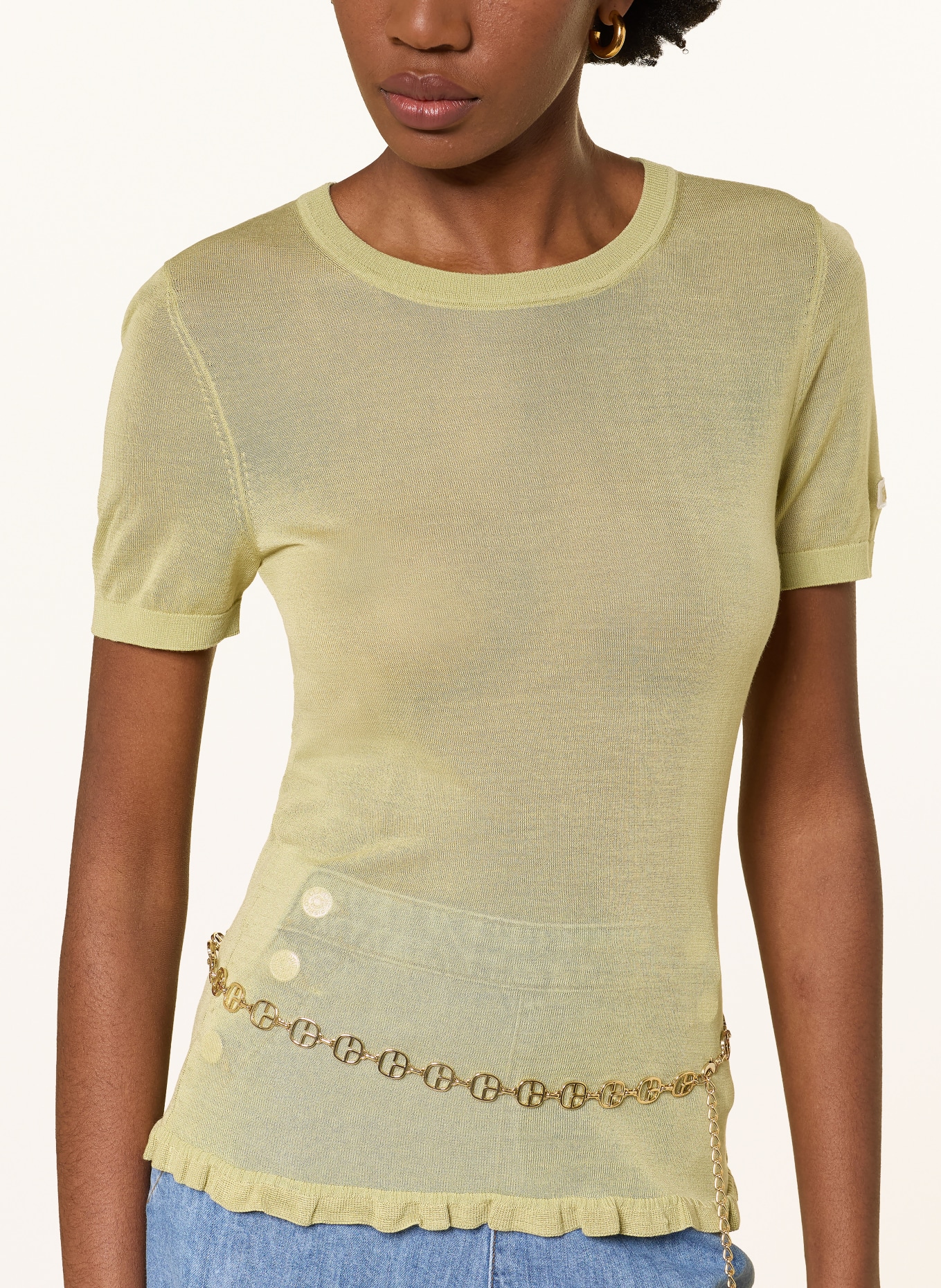 CLAUDIE PIERLOT Bluzka z dzianiny: JASNOZIELONY