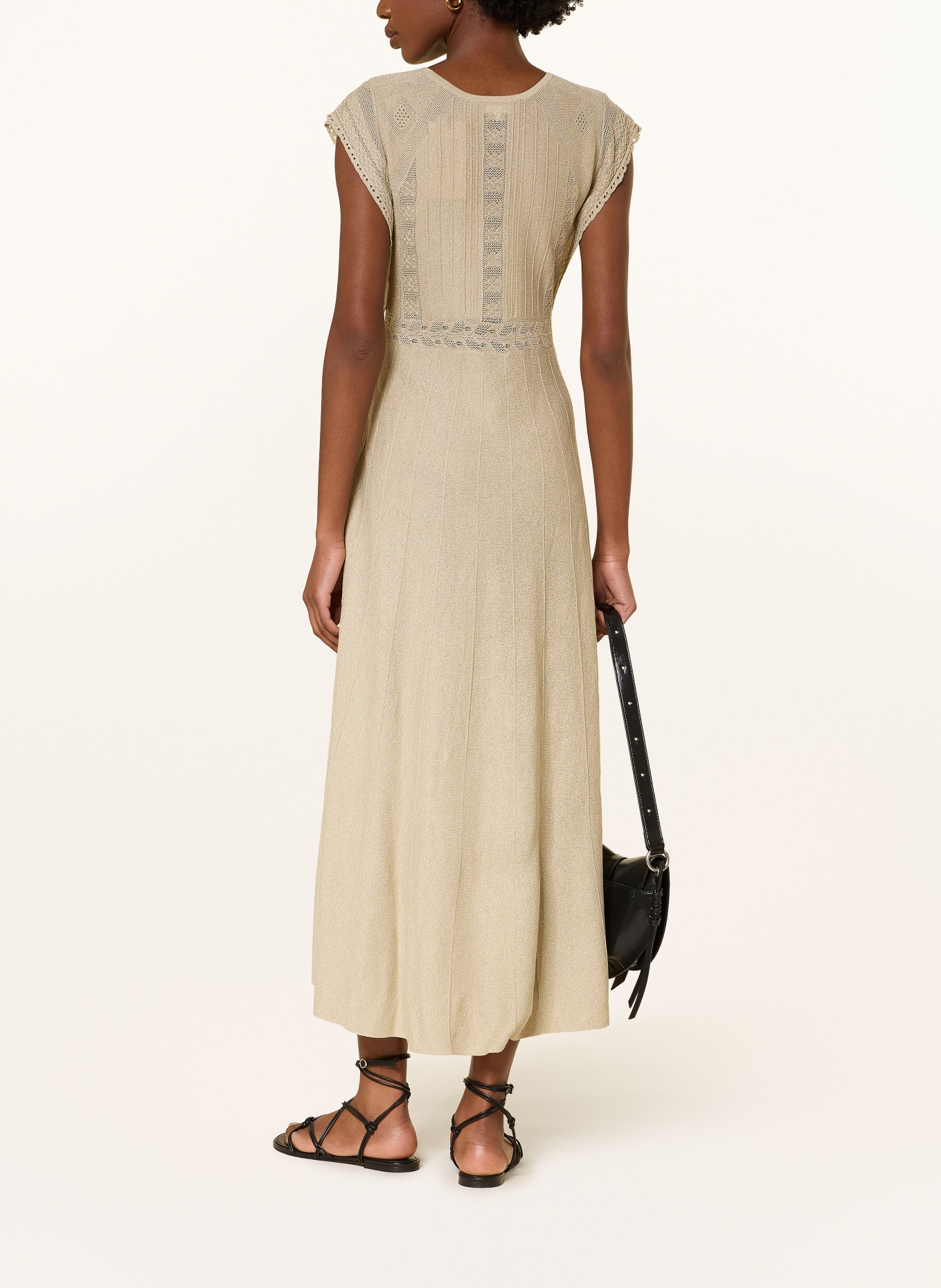 ba&sh Strickkleid PASQUALINA mit Glitzergarn: BEIGE